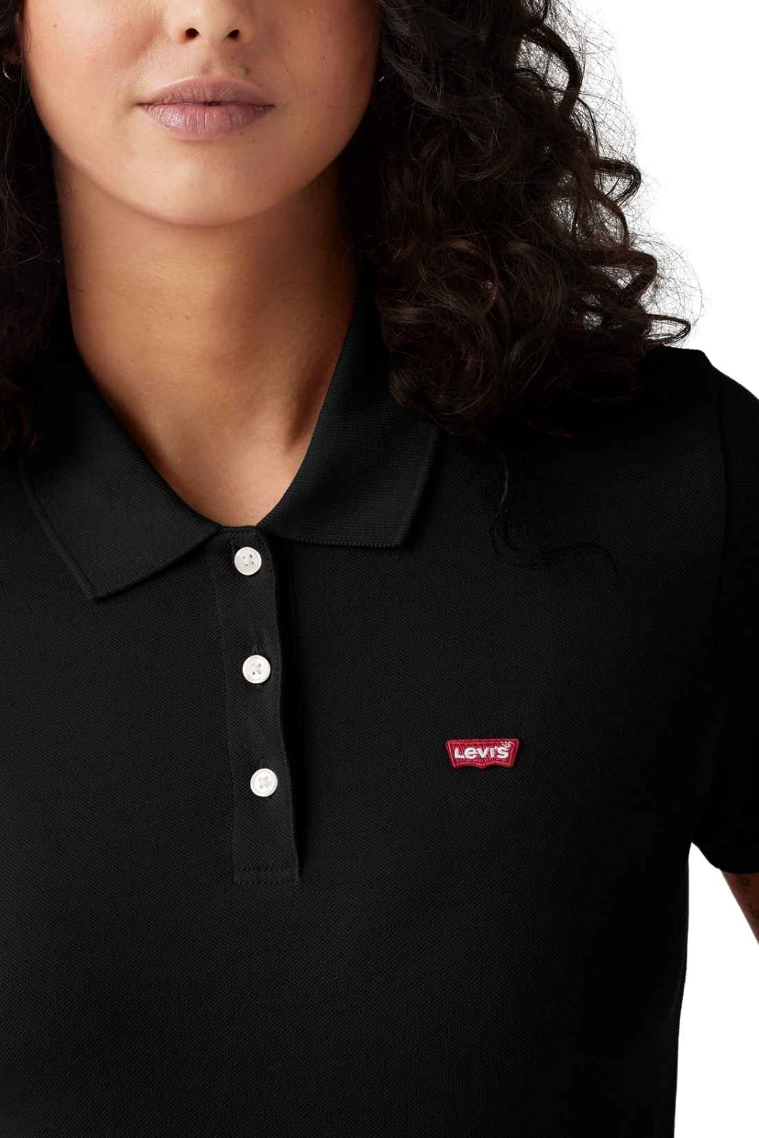 LEVI'S - Women's slim logo polo shirt  - Size L-5