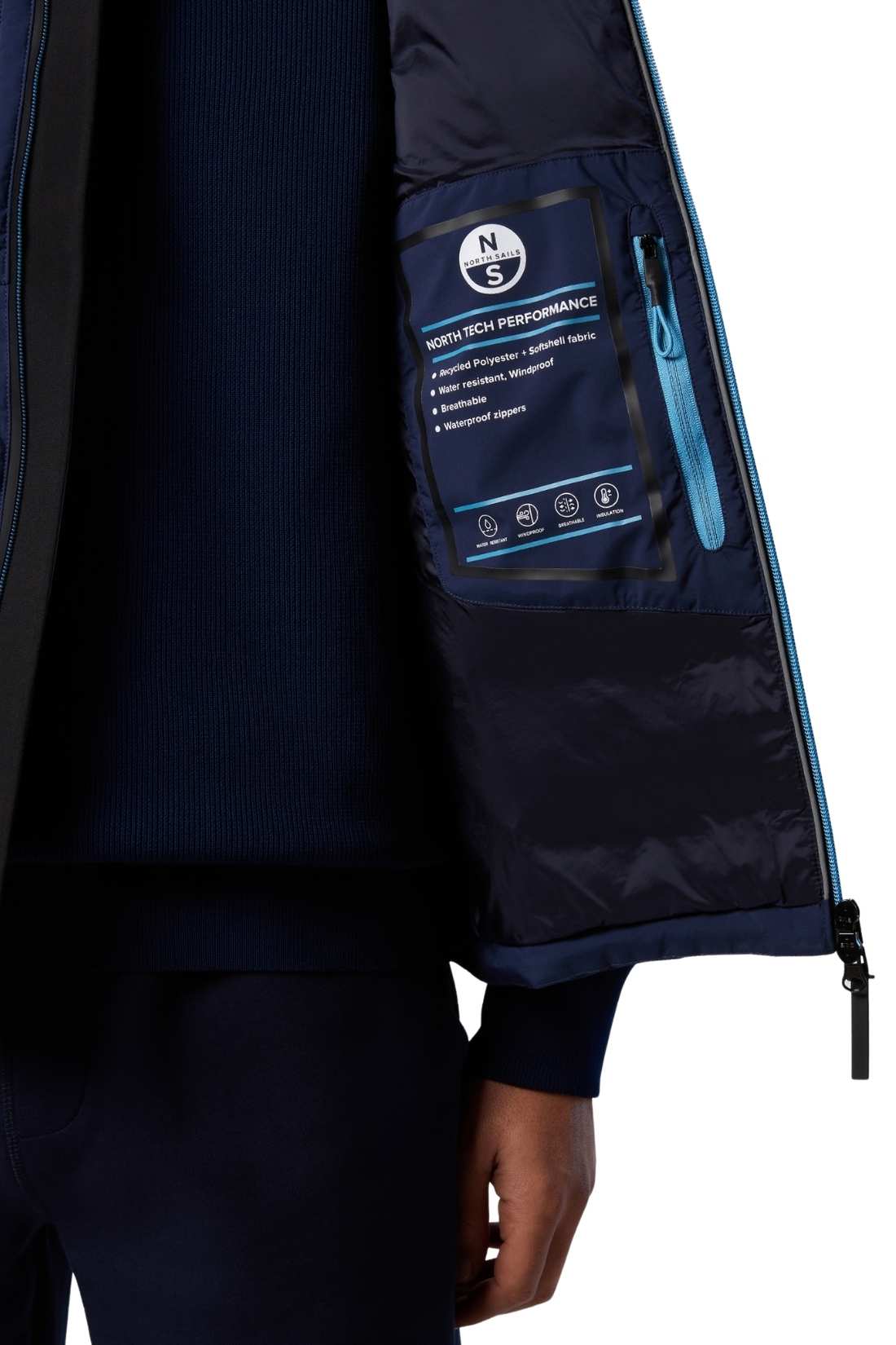NORTH SAILS - Men's waterproof sleeveless jacket with logo - Size 3XL-8