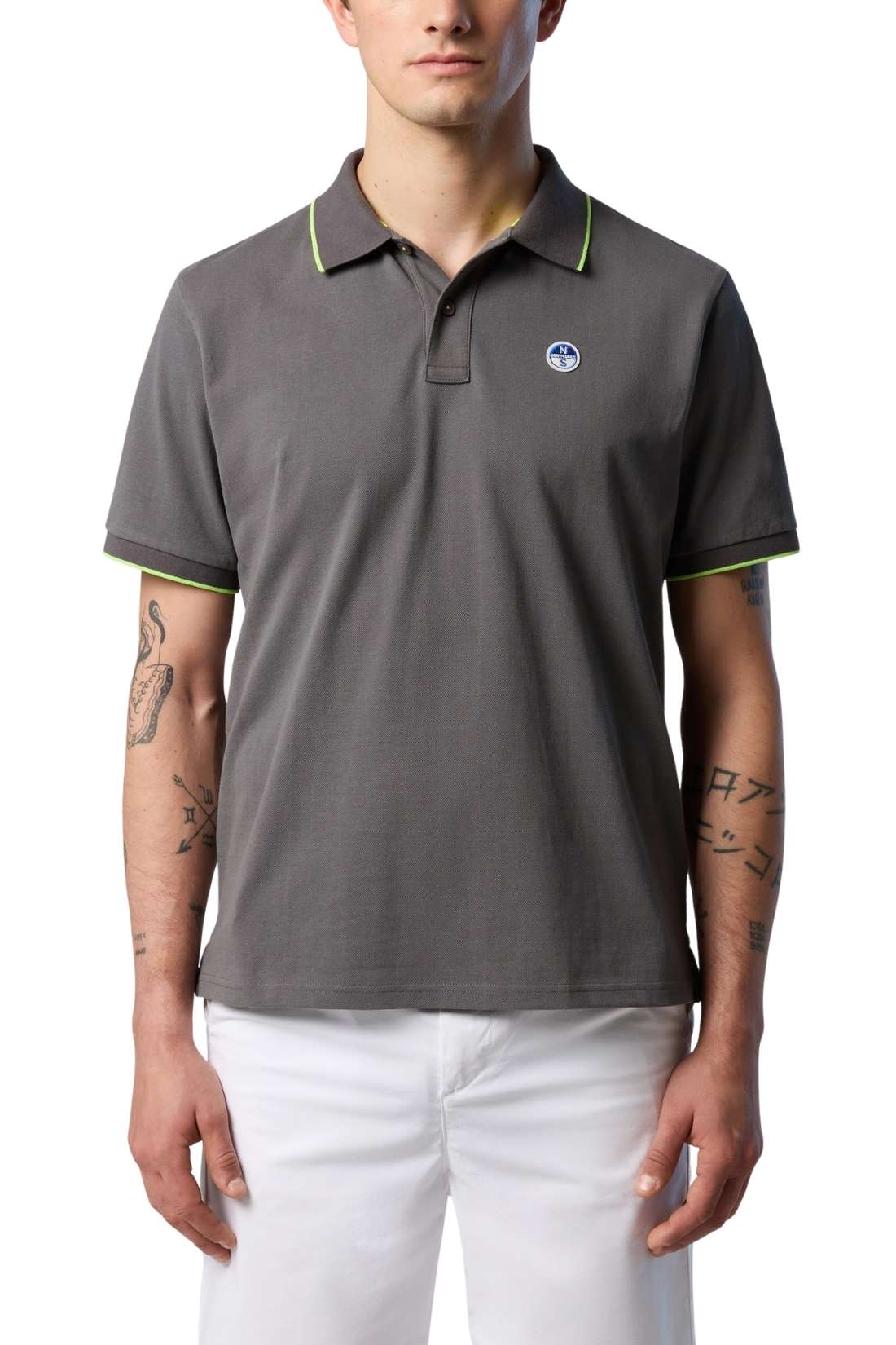 NORTH SAILS - Men's regular polo shirt with logo collar - Size 4XL-12