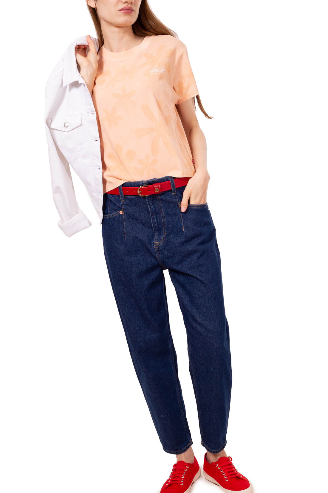 LEVI'S - Women's crop T-shirt with floral print-11