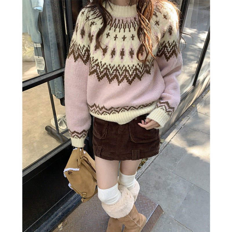New Younger College Style Pullover Sweater For Women-3