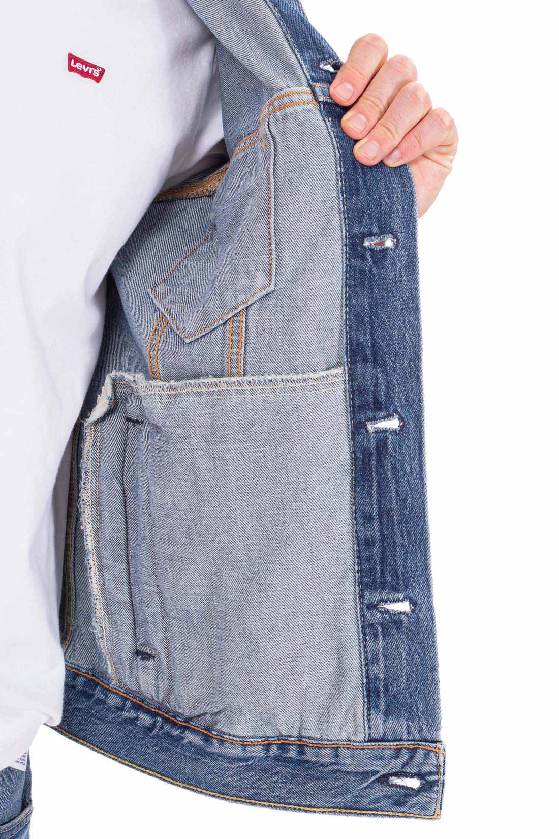 LEVI'S - Men's regular denim jacket with logo label-5
