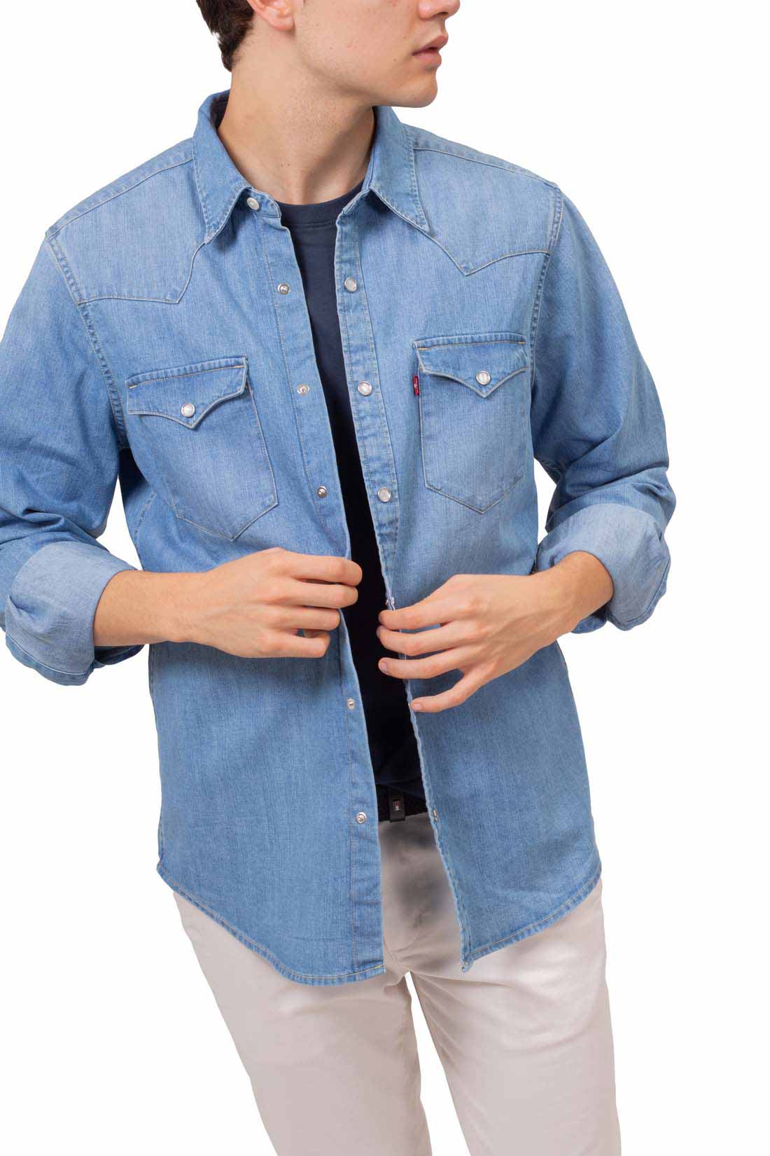 LEVI'S - Men's Barstow Western shirt in denim-15