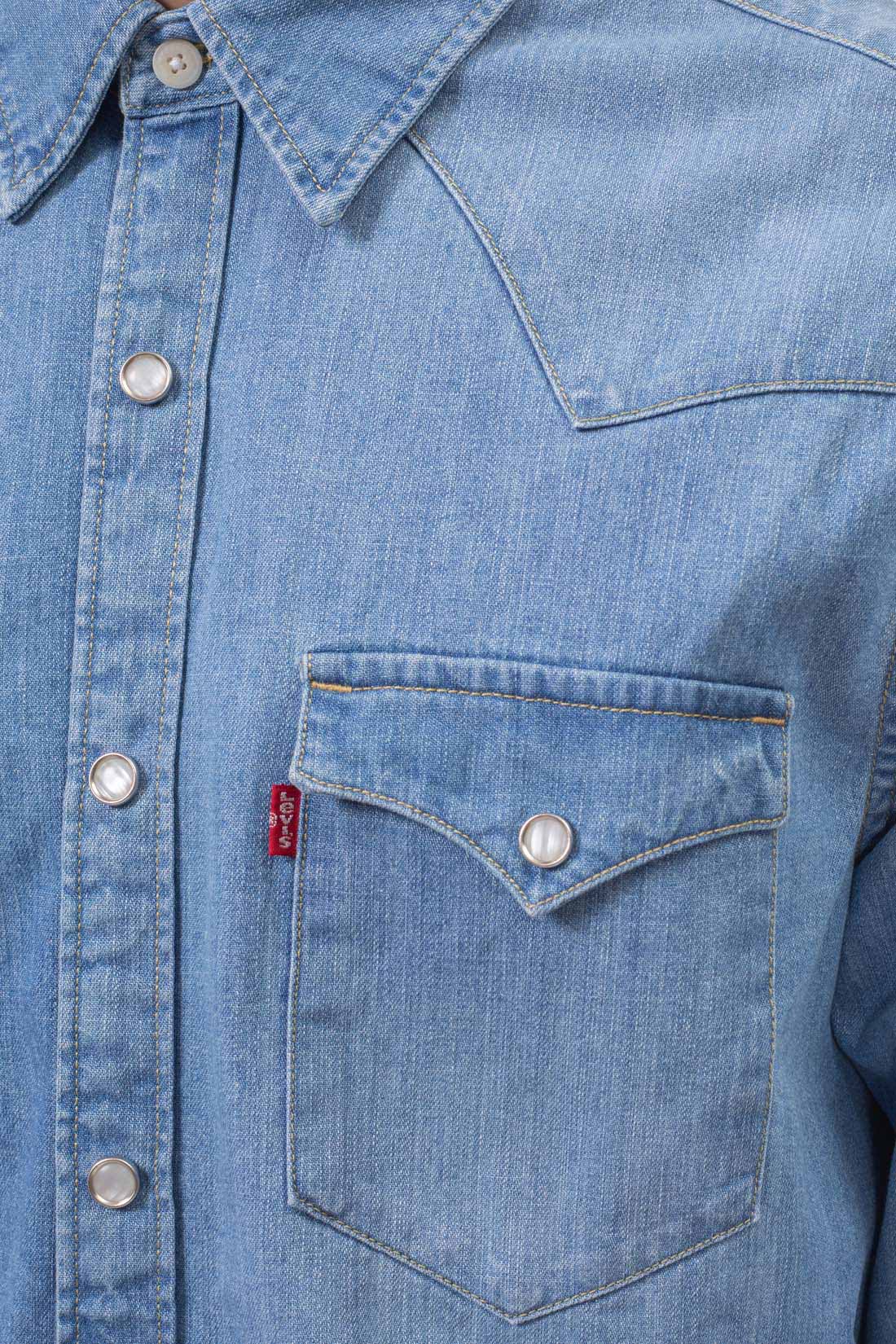 LEVI'S - Men's Barstow Western shirt in denim-0