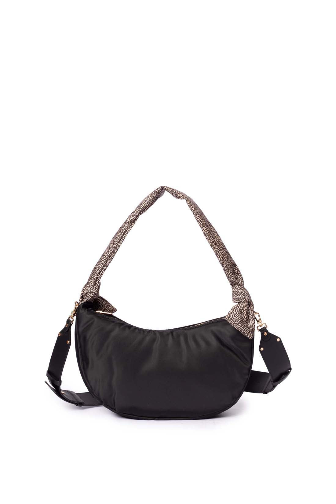 BORBONESE - Women's Hobo bag with double shoulder strap-4