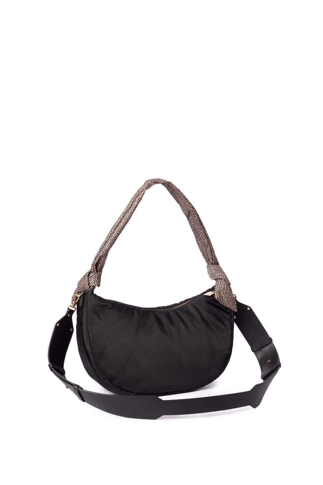 BORBONESE - Women's Hobo bag with double shoulder strap-7