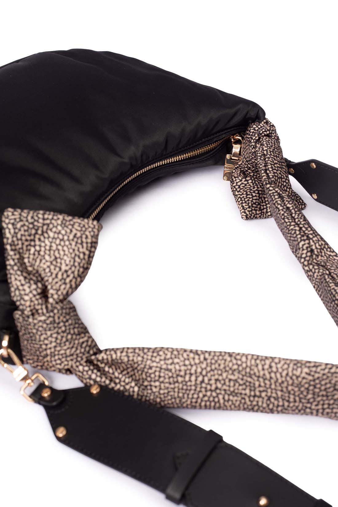BORBONESE - Women's Hobo bag with double shoulder strap-6