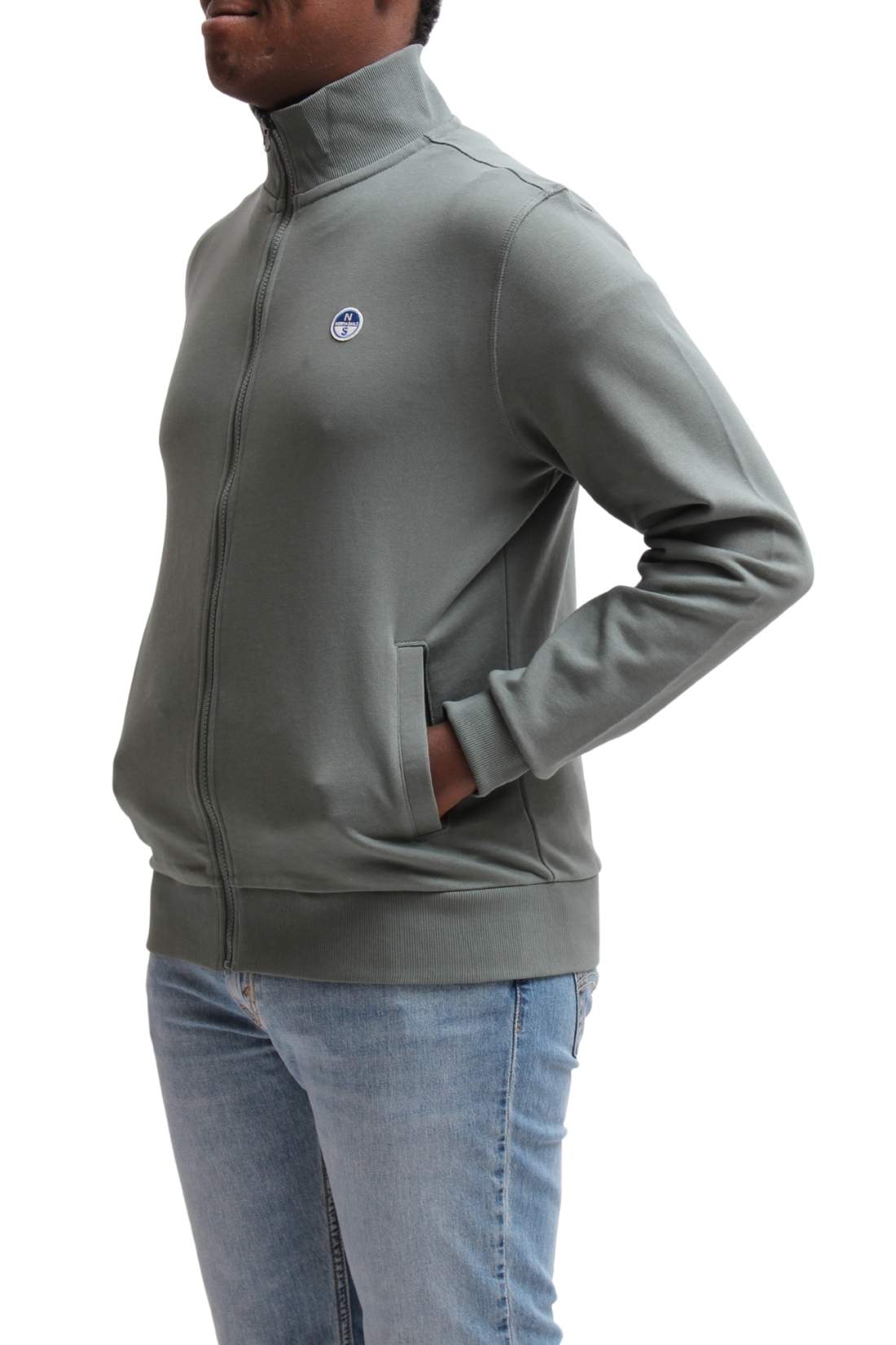 NORTH SAILS - Men's logo sweatshirt with zip fastening - Size XXL-1