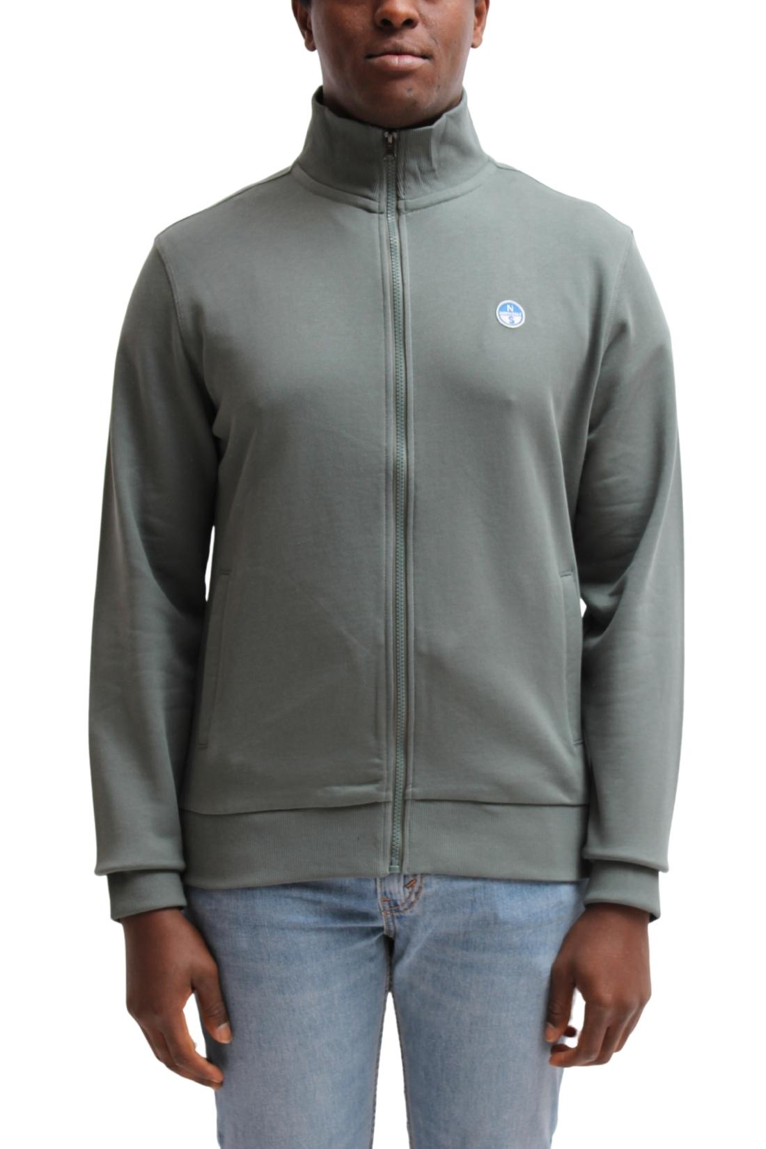 NORTH SAILS - Men's logo sweatshirt with zip fastening - Size XXL-0