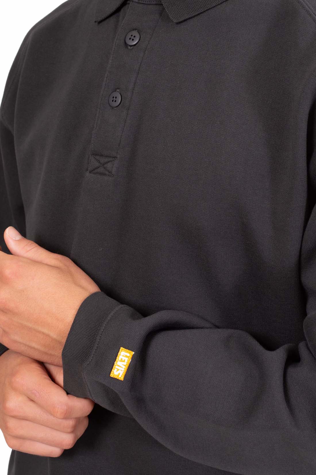 LEVI'S - Men's winter oversize sweatshirt with polo shirt design-4