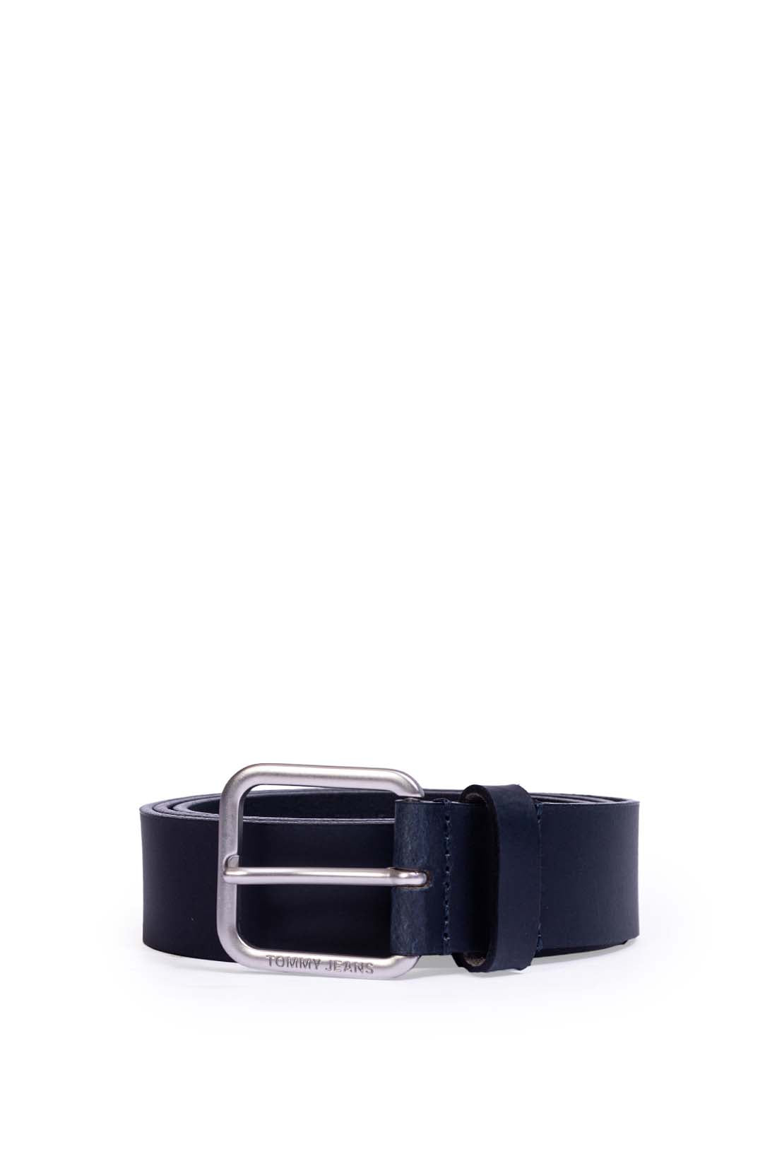 TOMMY JEANS - Men's leather belt with logo print-8