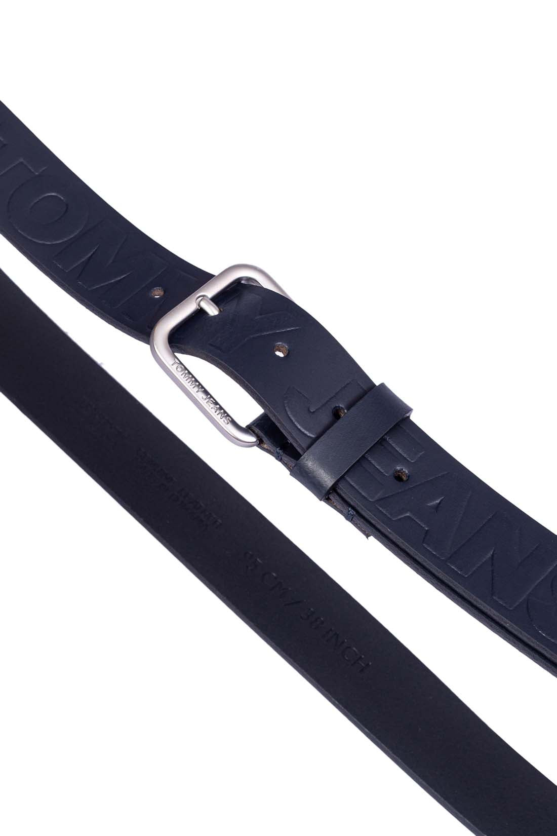 TOMMY JEANS - Men's leather belt with logo print-4