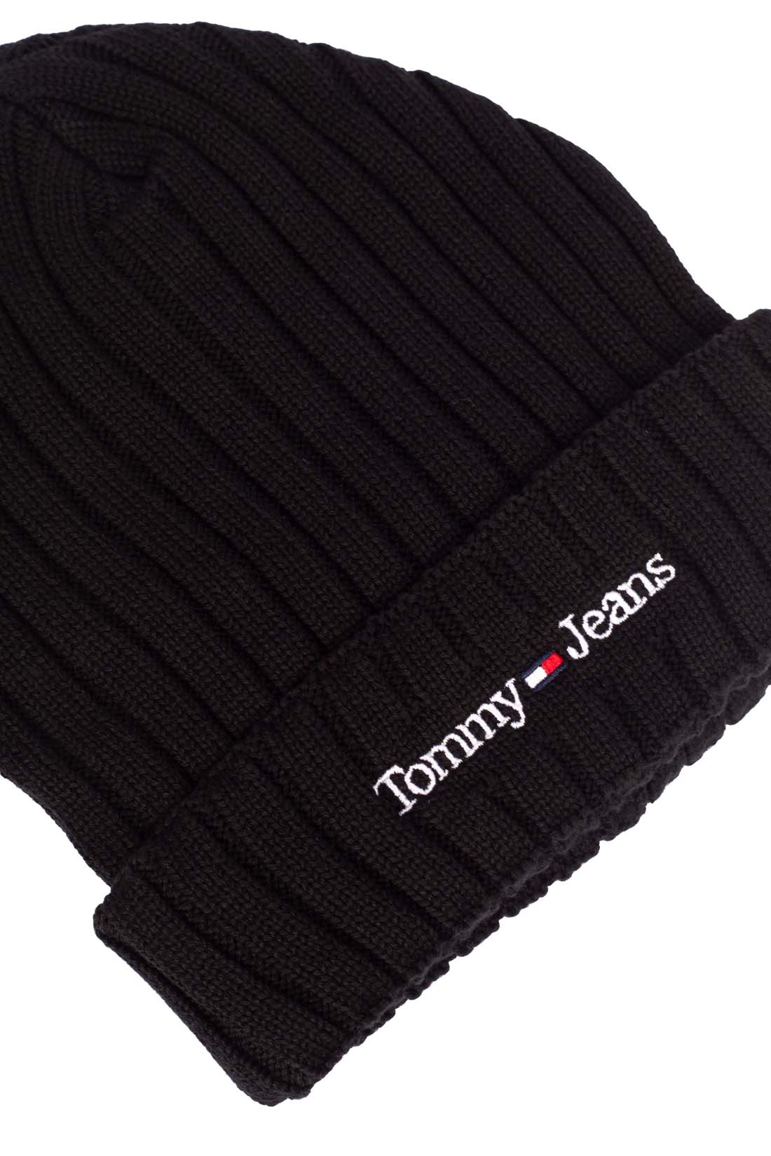 TOMMY JEANS - Men's ribbed beanie with linear logo  - Size One size-7