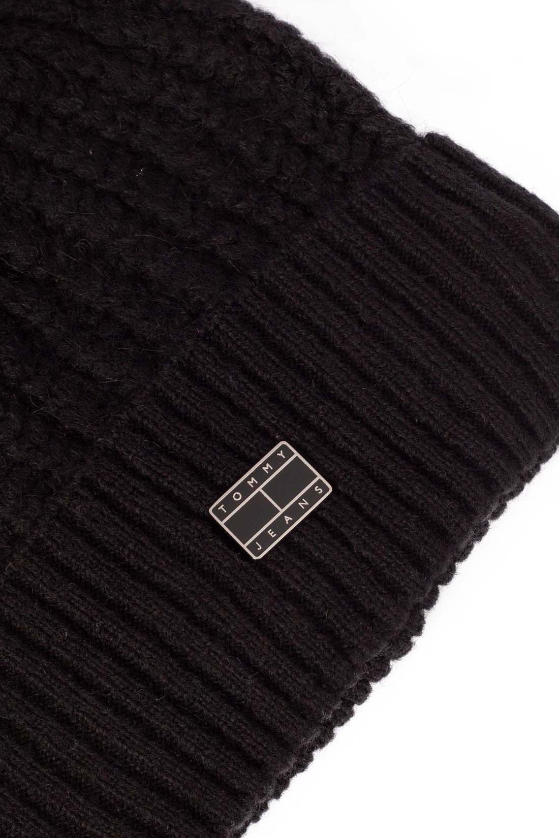 TOMMY JEANS - Women's wool blend beanie with logo plaquette  - Size One size-1