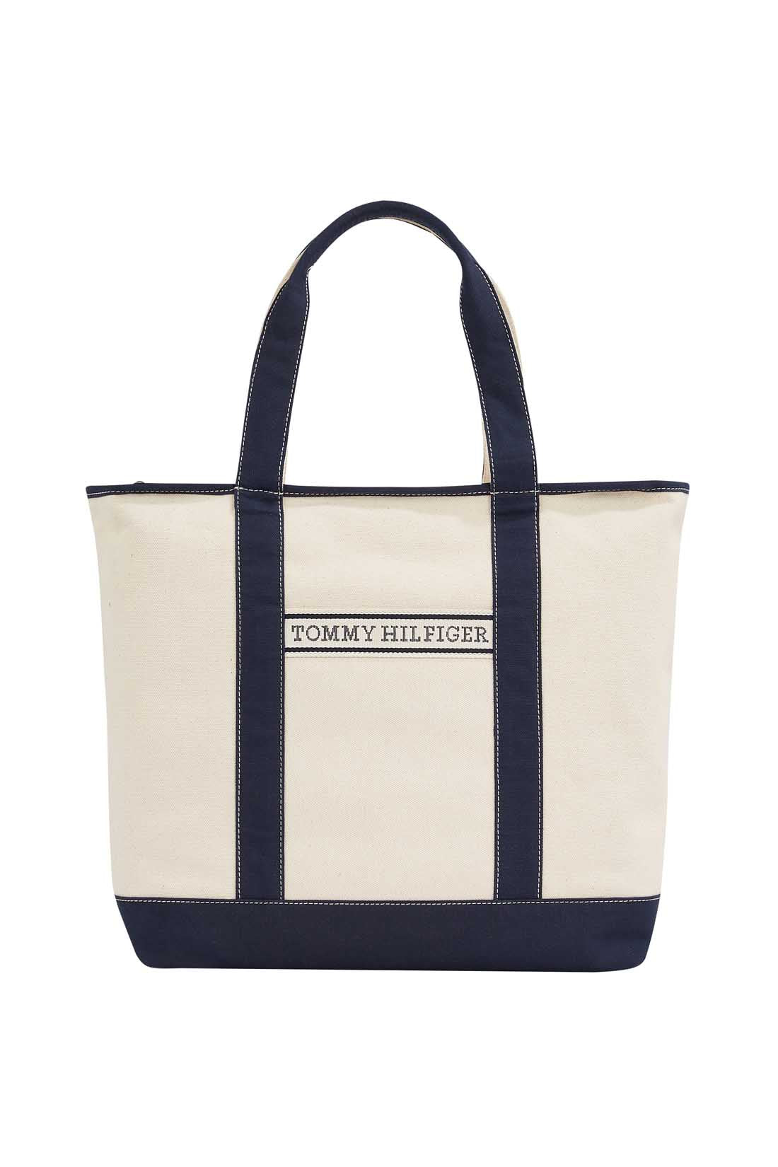 TOMMY HILFIGER - Women's canvas beach bag  - Size OS-9