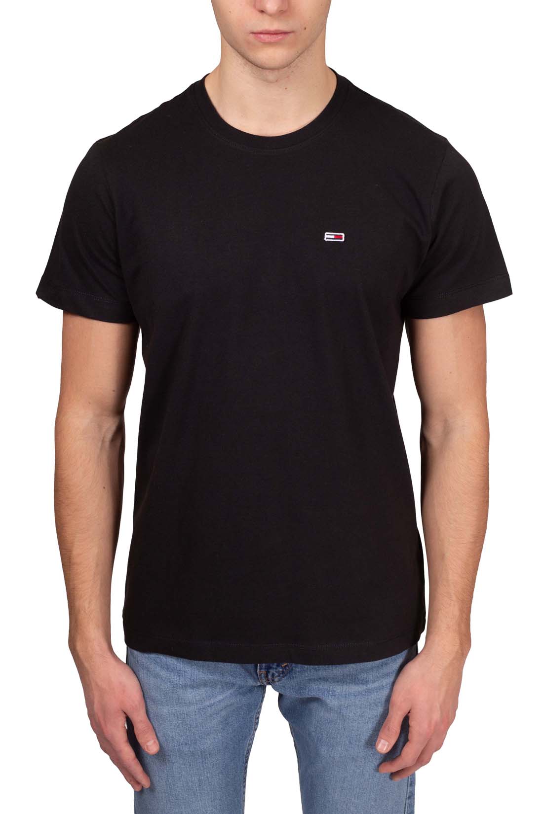 TOMMY JEANS - Men's slim T-shirt with flag embroidery  - Size M-1