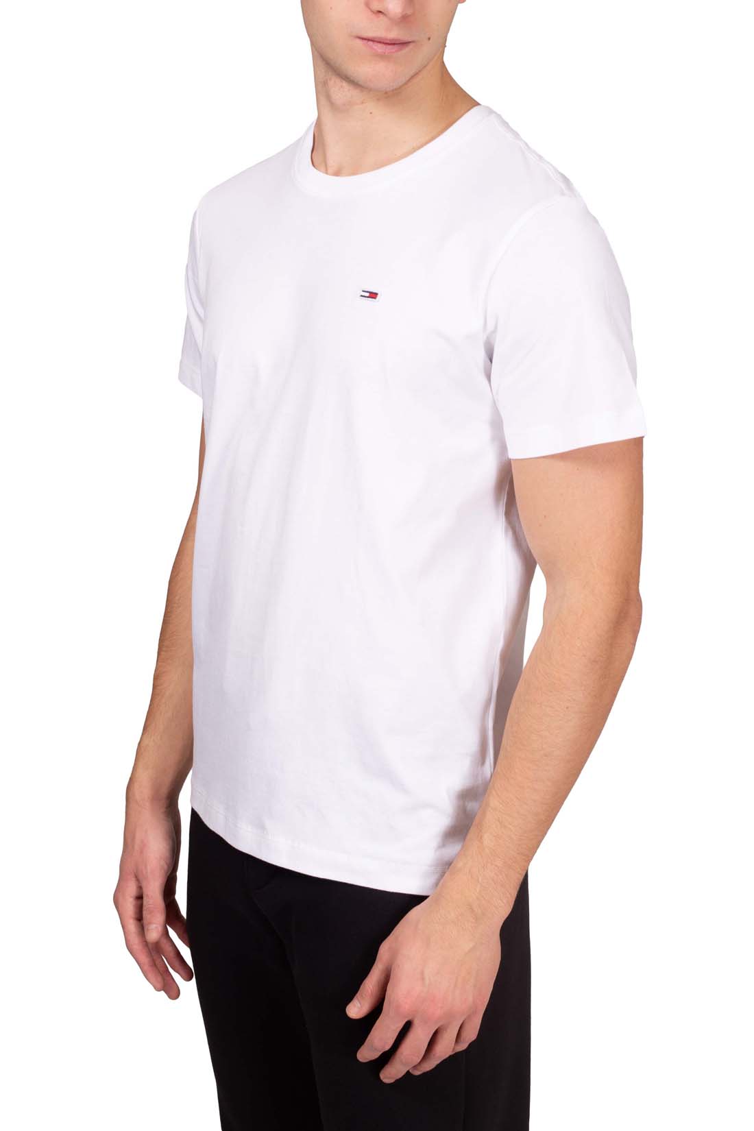 TOMMY JEANS - Men's slim T-shirt with flag embroidery  - Size M-11