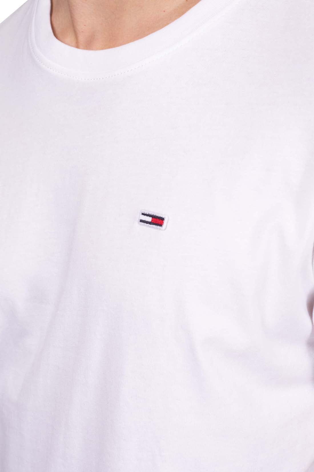 TOMMY JEANS - Men's slim T-shirt with flag embroidery  - Size M-8
