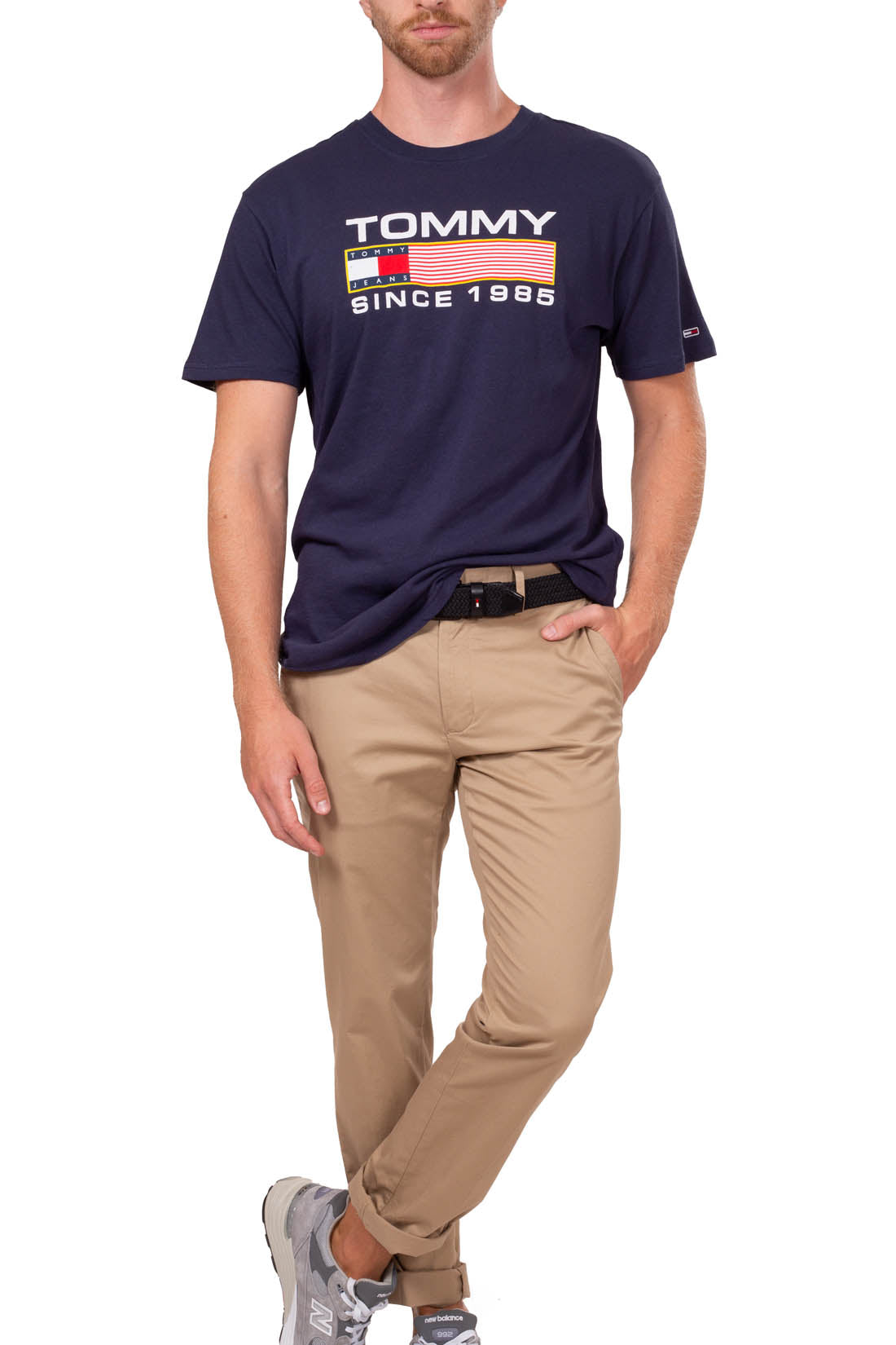 TOMMY JEANS - Men's regular signature T-shirt  - Size M-3