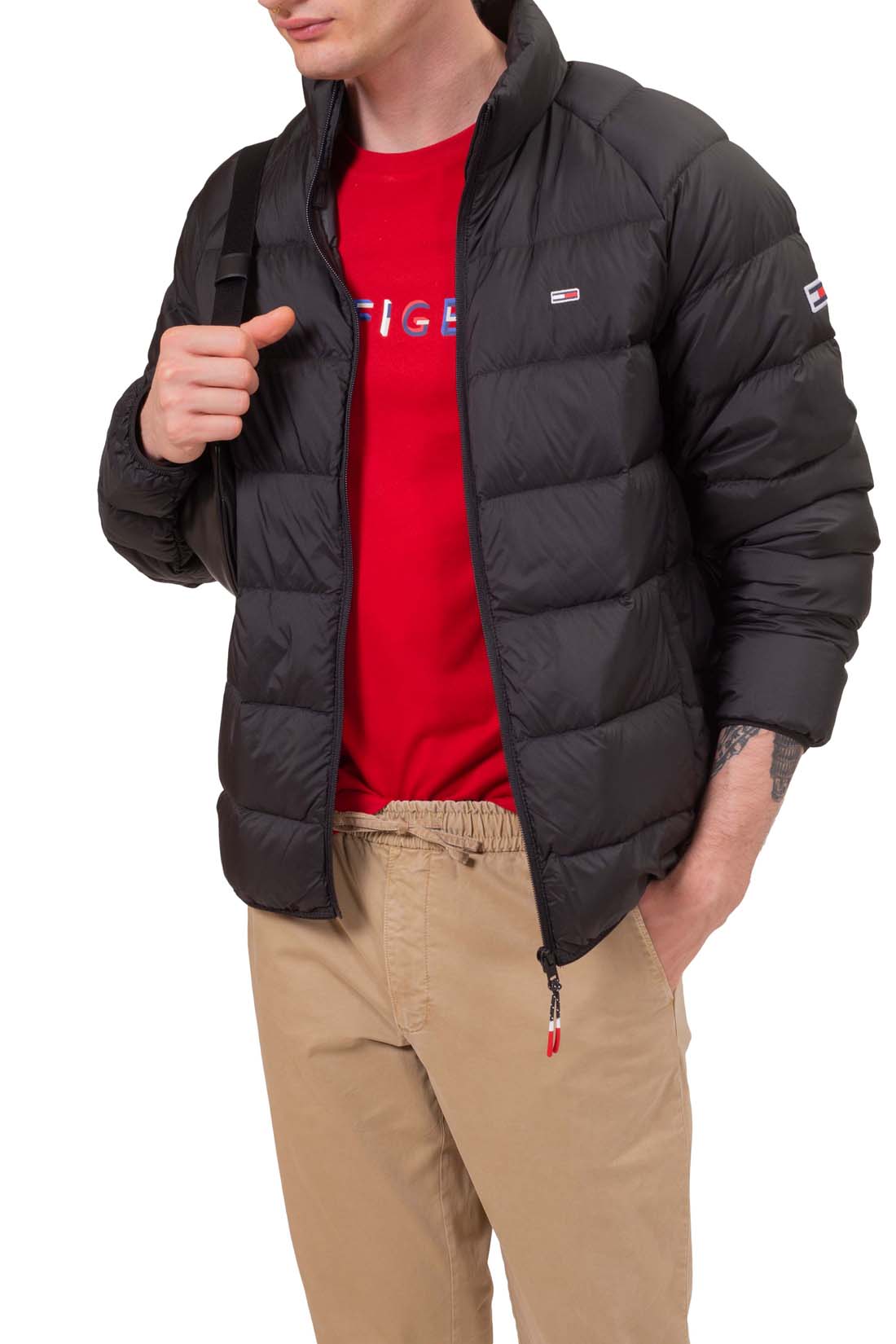 TOMMY JEANS - Men's light down jacket with raglan sleeves-4