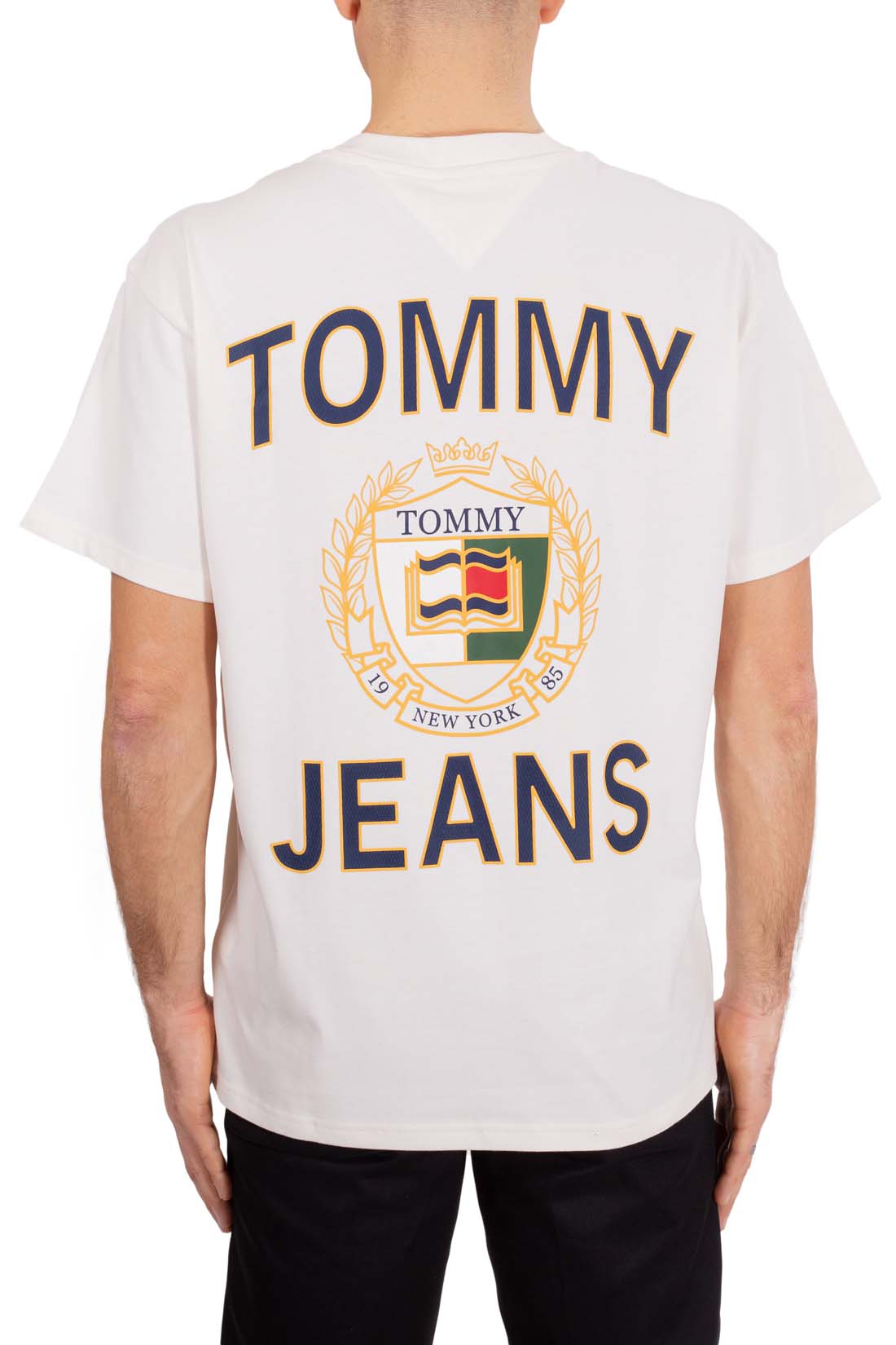 TOMMY JEANS - Men's relaxed T-shirt with double logo print  - Size L-6