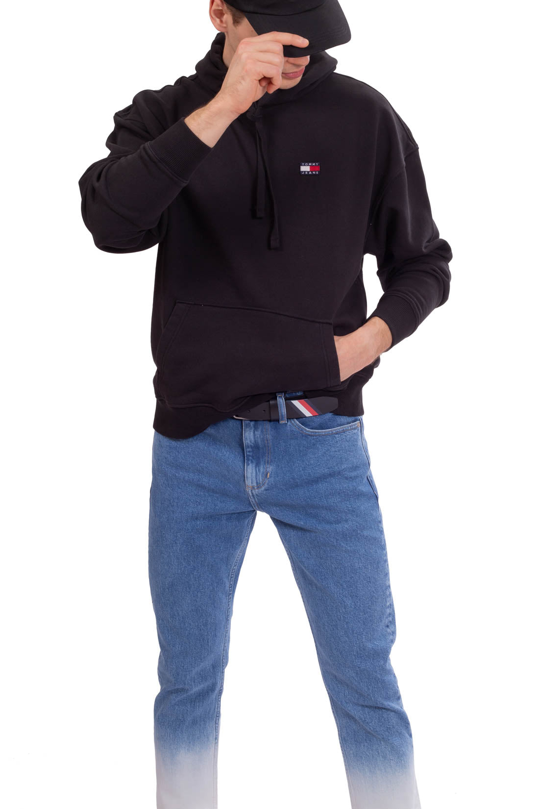 TOMMY JEANS - Men's relaxed hoodie with logo patch  - Size S-11