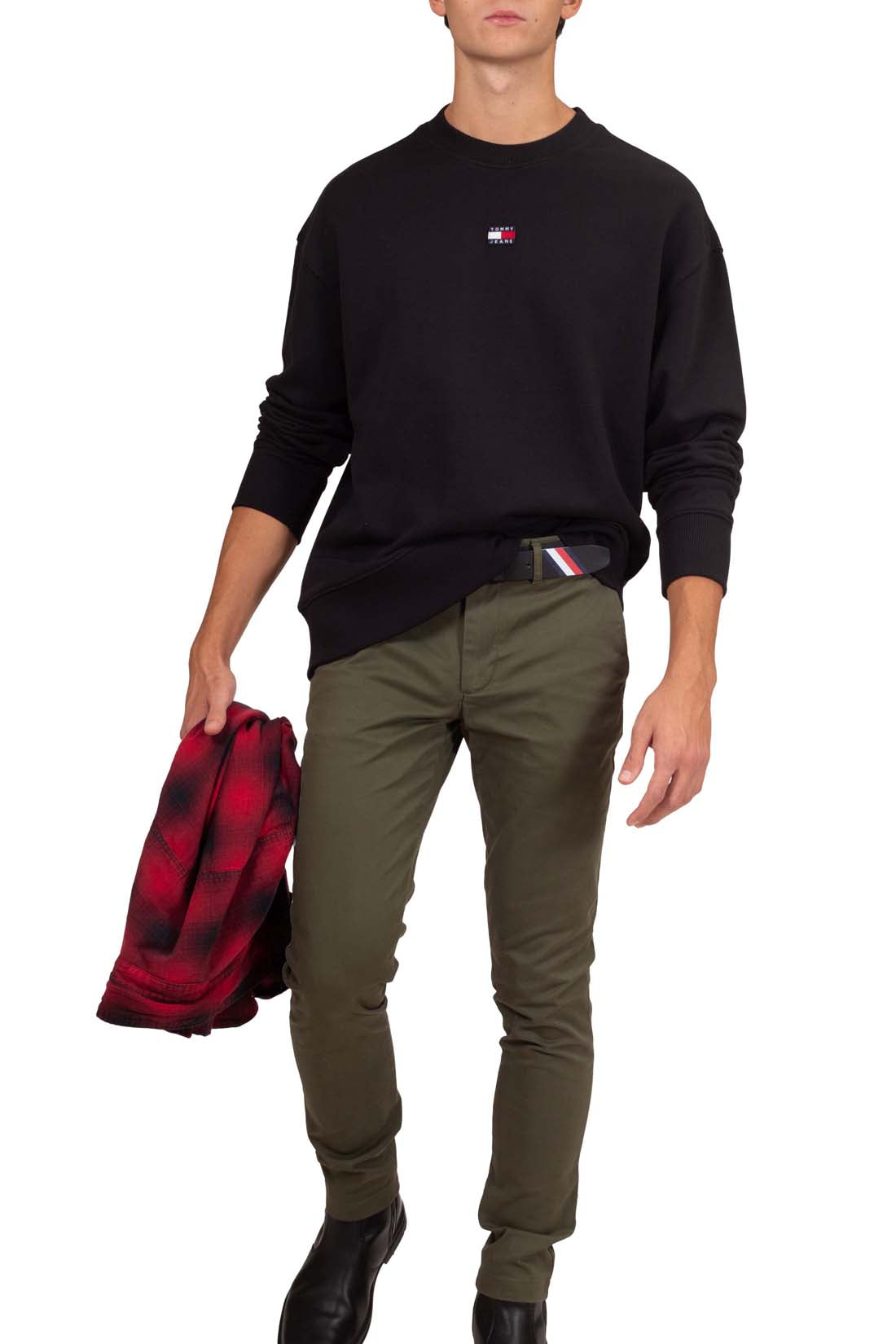 TOMMY JEANS - Men's relaxed sweatshirt with logo patch-3