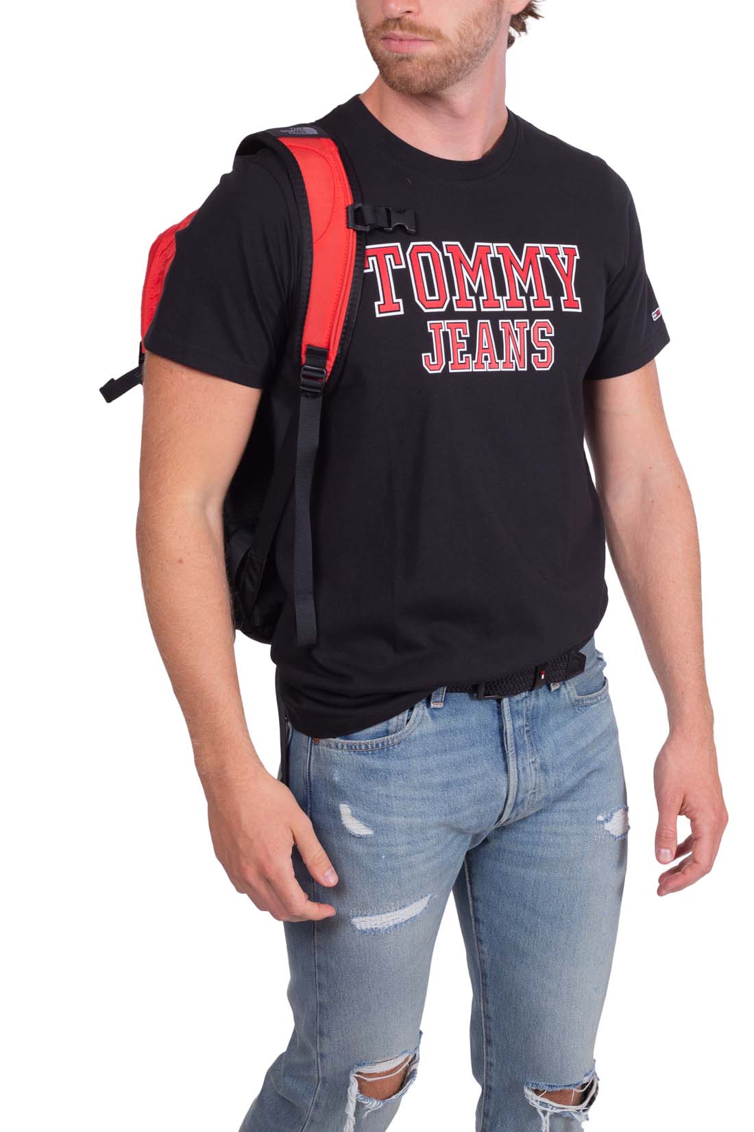 TOMMY JEANS - Men's regular T-shirt with bold logo  - Size XL-3