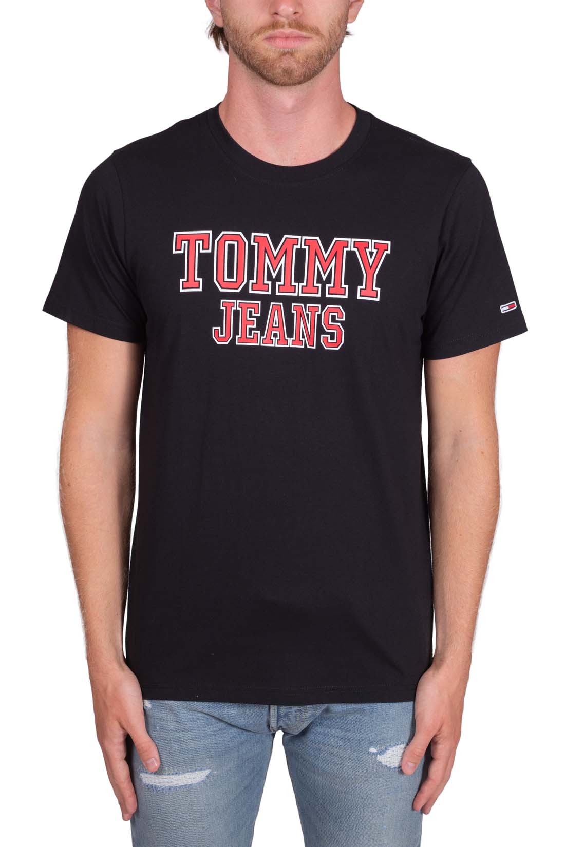 TOMMY JEANS - Men's regular T-shirt with bold logo  - Size XL-1