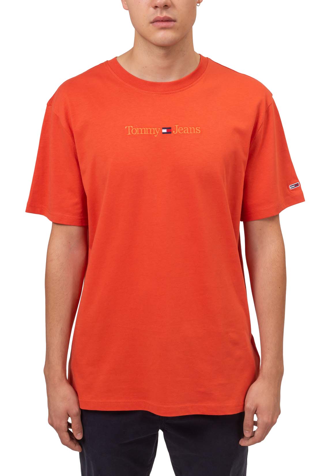 TOMMY JEANS - Men's regular T-shirt with tonal logo embroidered  - Size XL-9