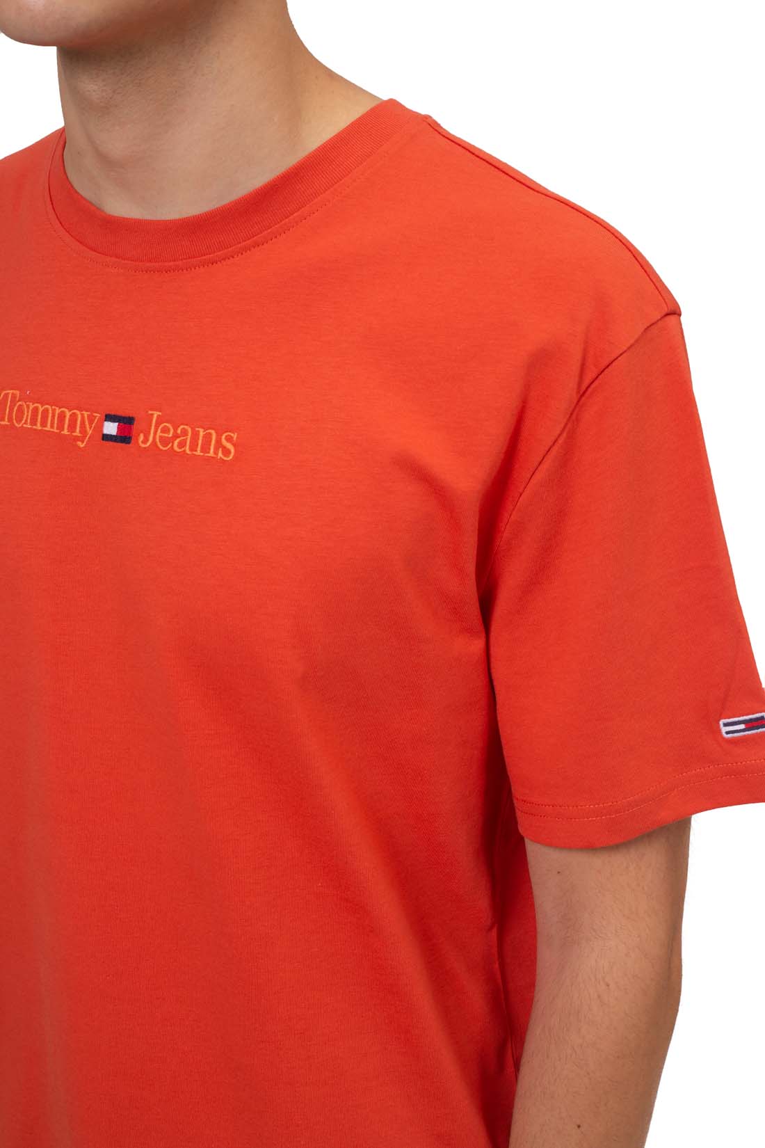 TOMMY JEANS - Men's regular T-shirt with tonal logo embroidered  - Size XL-12