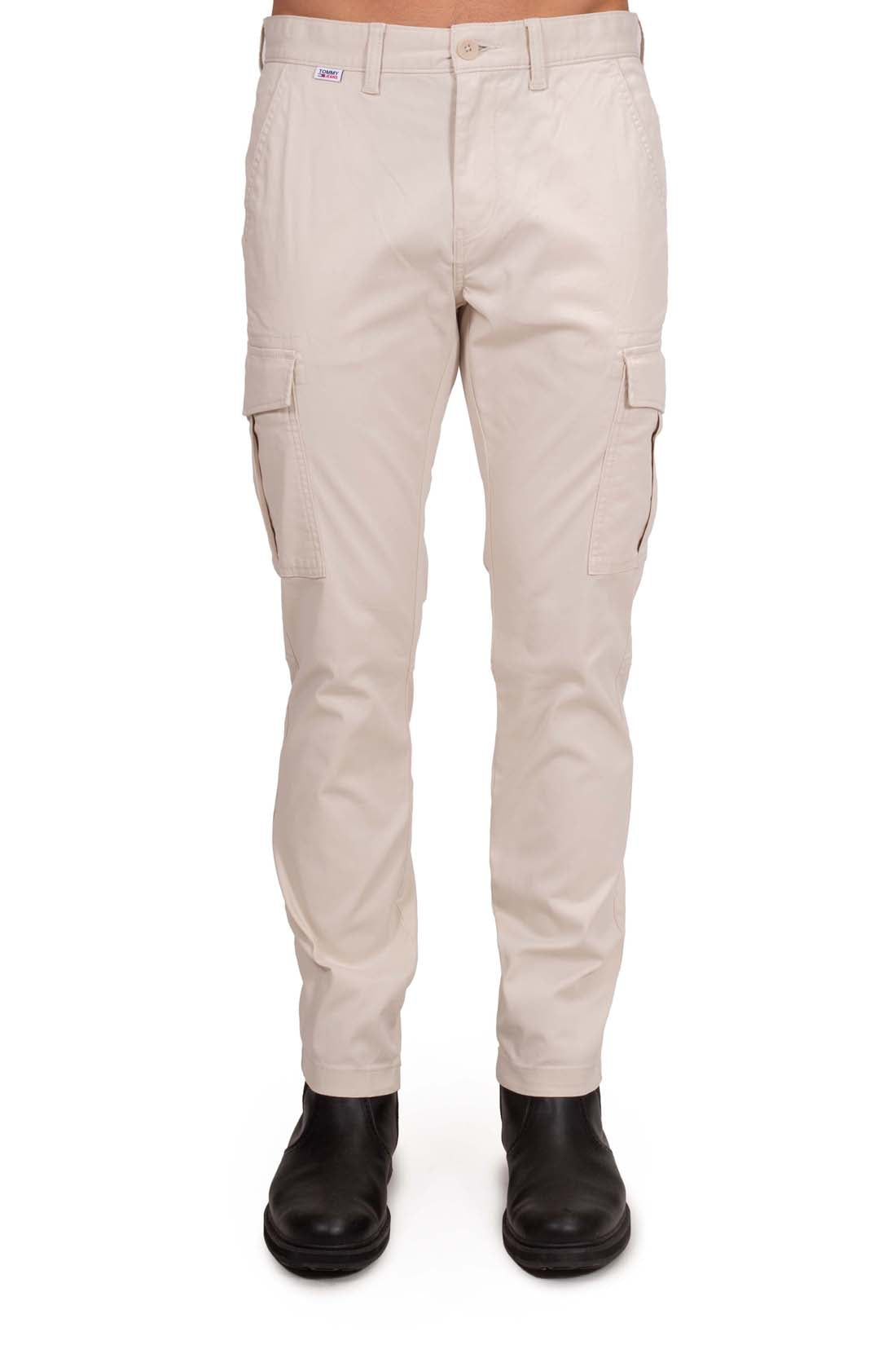 TOMMY JEANS - Men's slim cargo trousers with logo label  - Size W34 / L32-9
