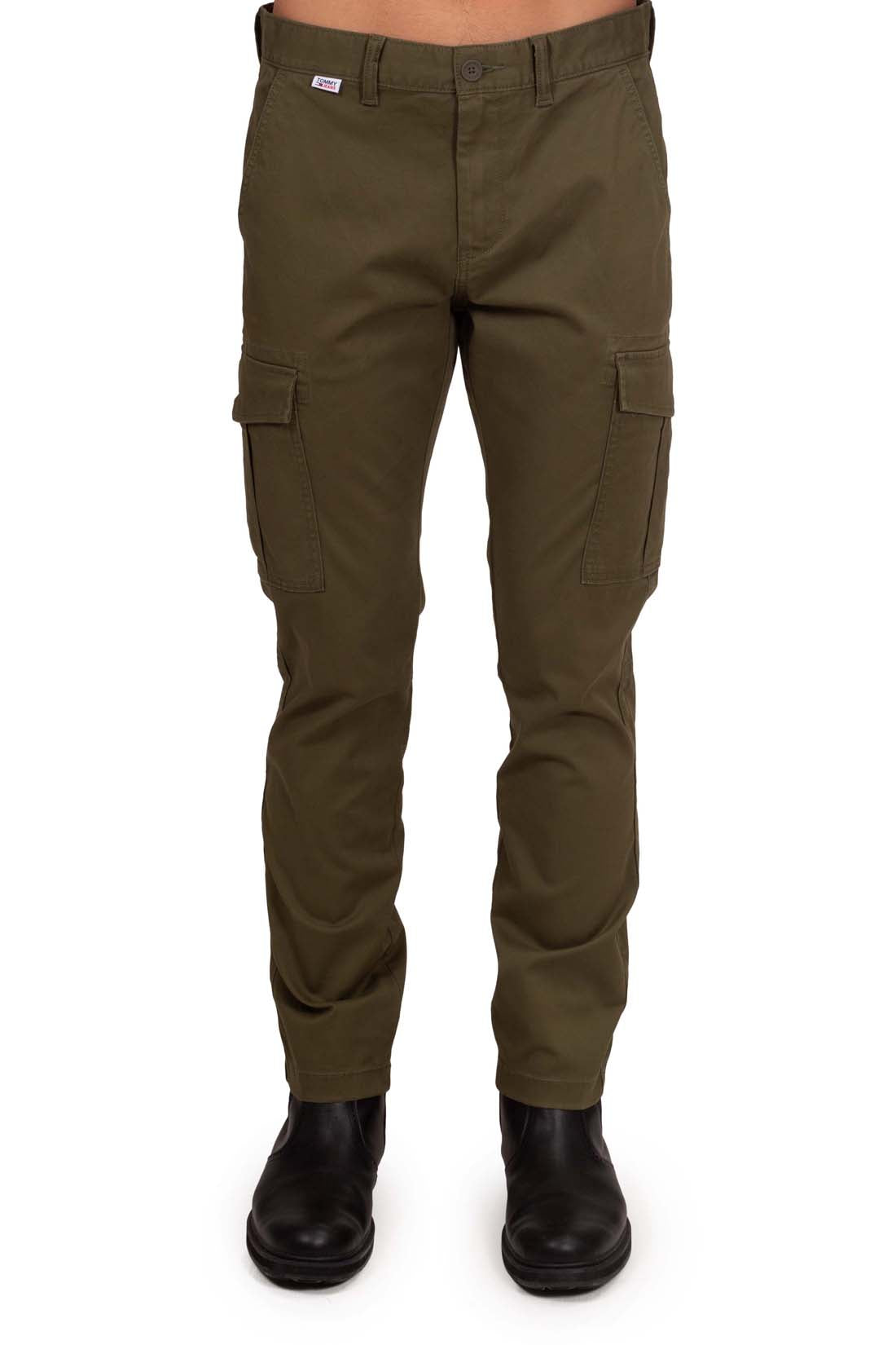 TOMMY JEANS - Men's slim cargo trousers with logo label  - Size W34 / L32-37