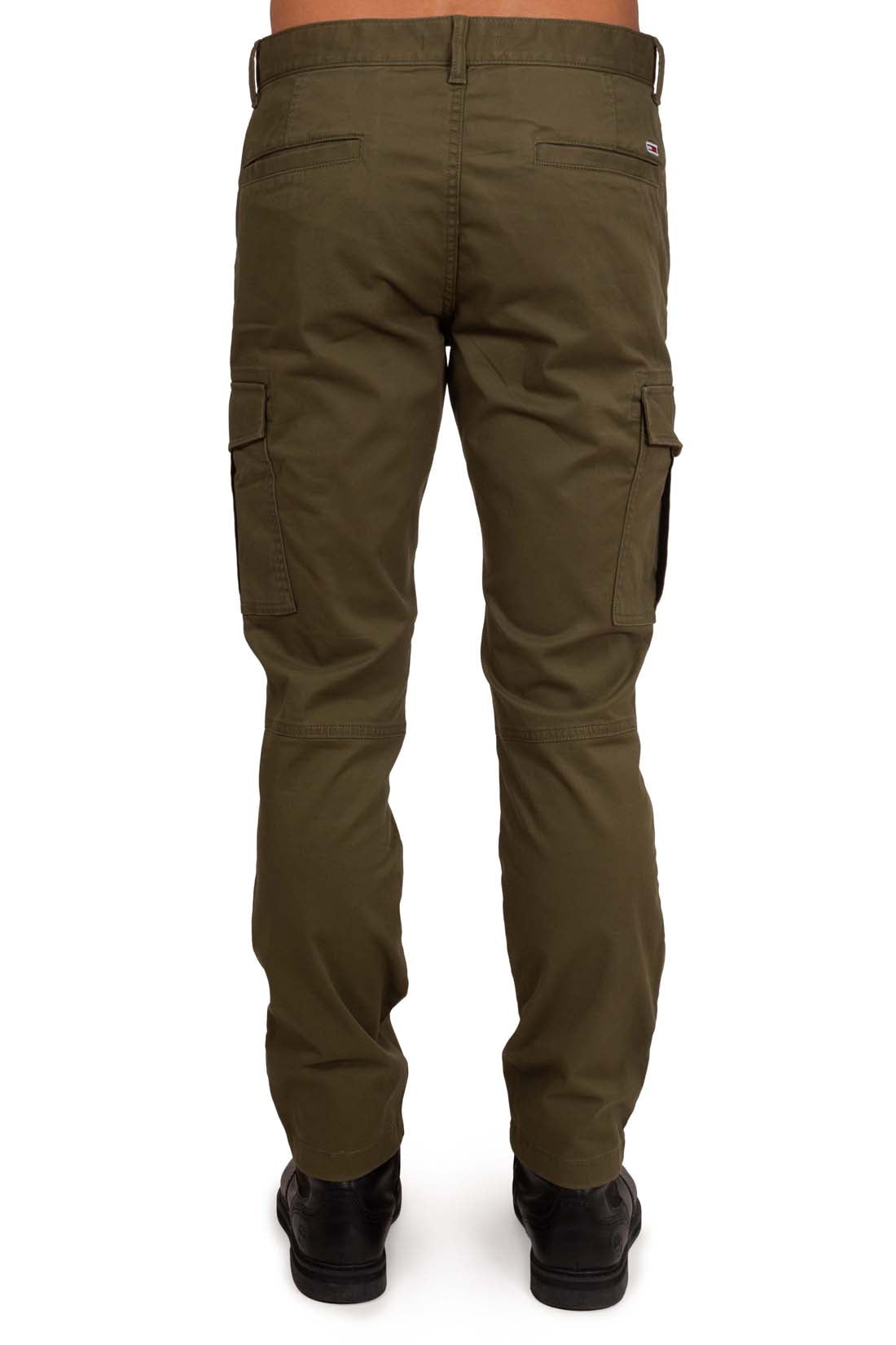 TOMMY JEANS - Men's slim cargo trousers with logo label  - Size W34 / L32-34