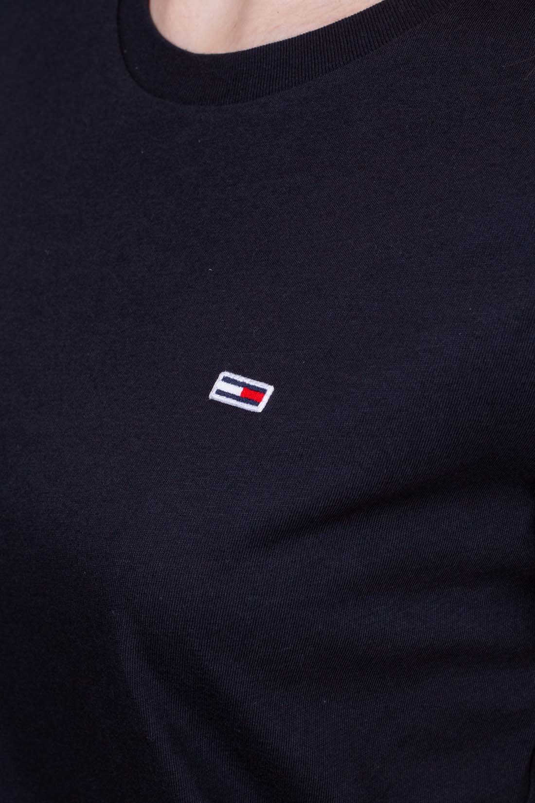 TOMMY JEANS - Women's regular T-shirt with flag embroidery  - Size M-0