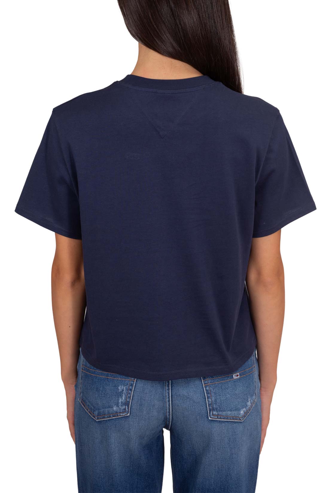 TOMMY JEANS - Women's boxy T-shirt with linear logo  - Size L-22