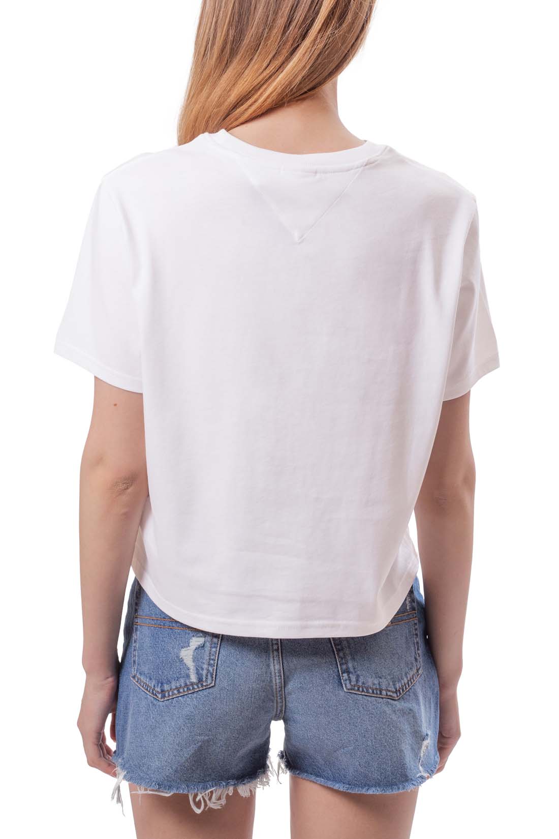 TOMMY JEANS - Women's boxy T-shirt with linear logo  - Size L-34