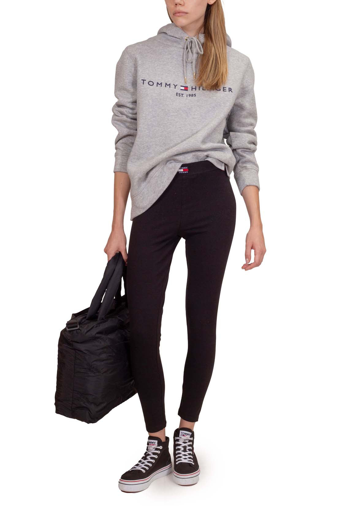 TOMMY JEANS - Women's stretch leggings with logo patch-3