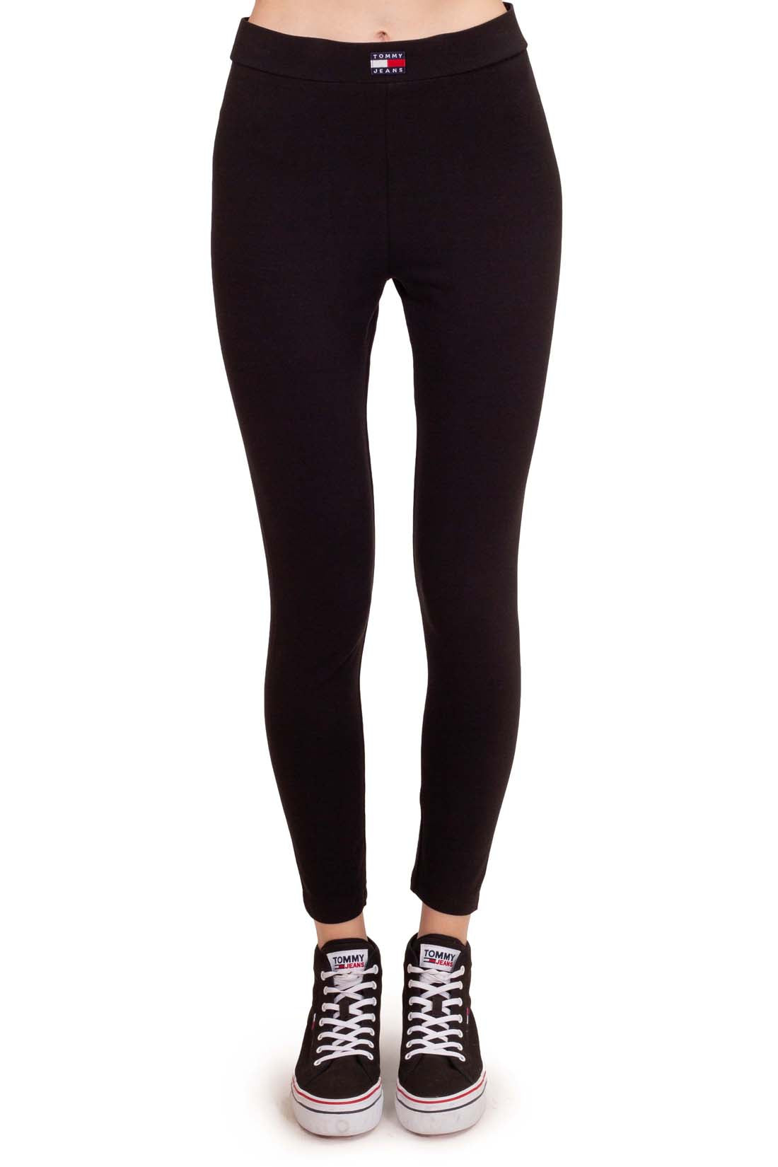 TOMMY JEANS - Women's stretch leggings with logo patch-13