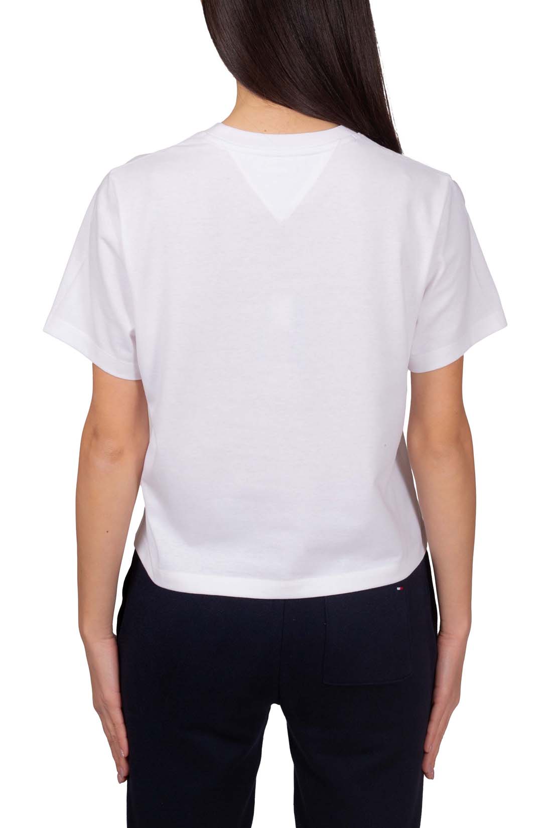 TOMMY JEANS - Women's boxy T-shirt with logo badge  - Size L-26