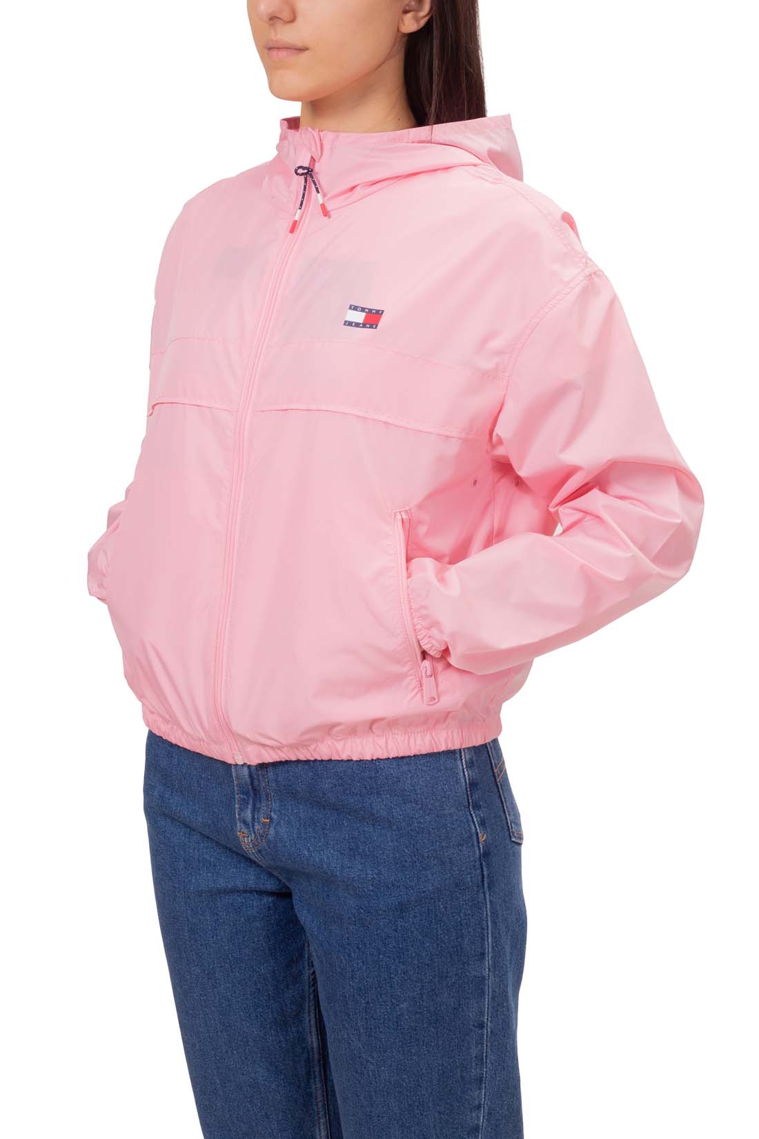 TOMMY JEANS - Women's windbreaker jacket with hood  - Size M-32