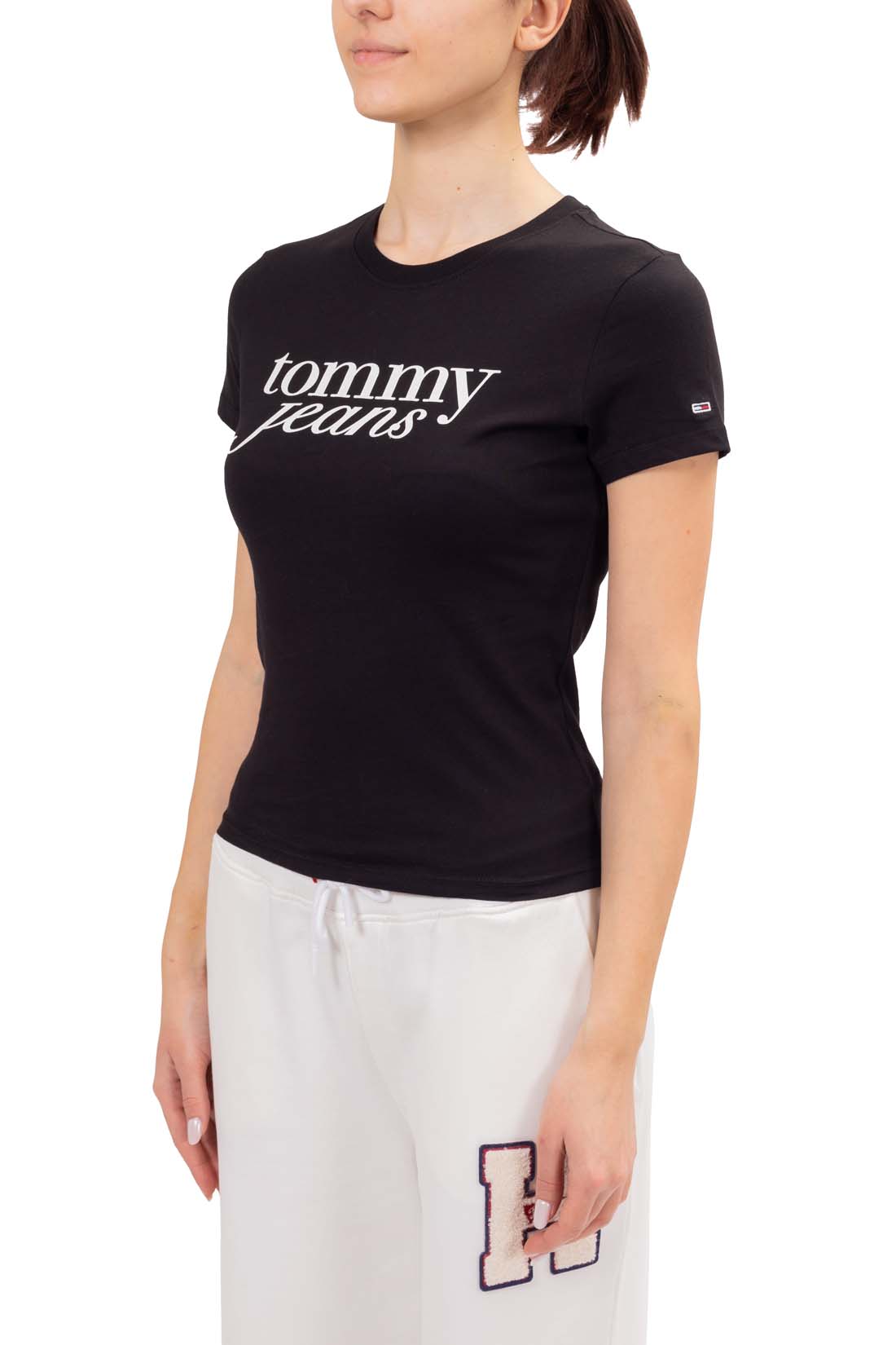 TOMMY JEANS - Women's slim T-shirt with logo print  - Size S-6