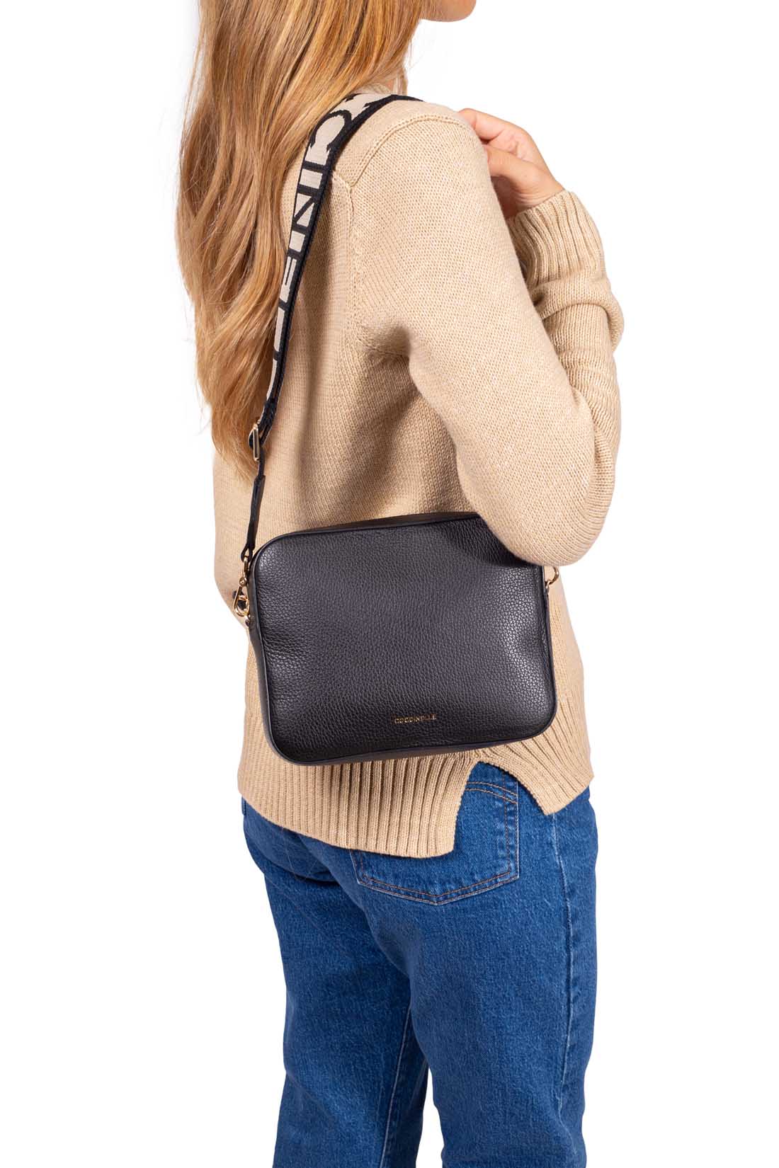 COCCINELLE - Women's Tebe bag with logo shoulder strap-7