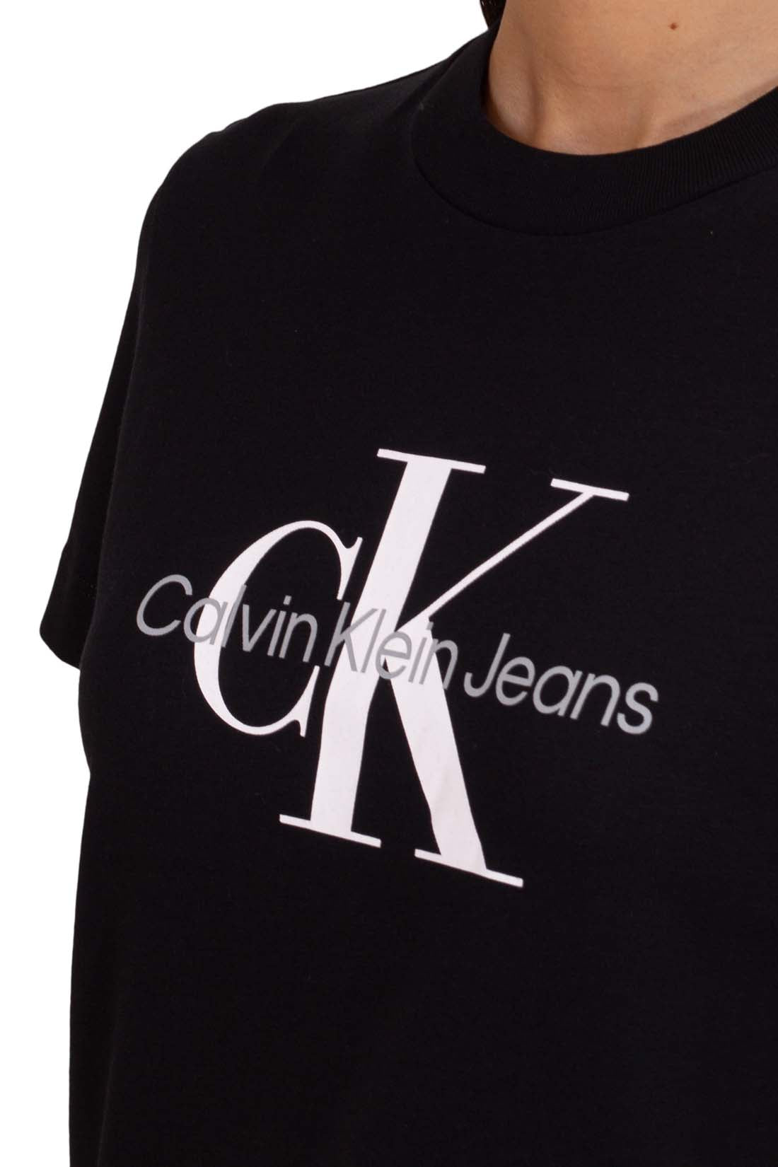 CALVIN KLEIN JEANS - Women's regular T-shirt with monogram  - Size L-8