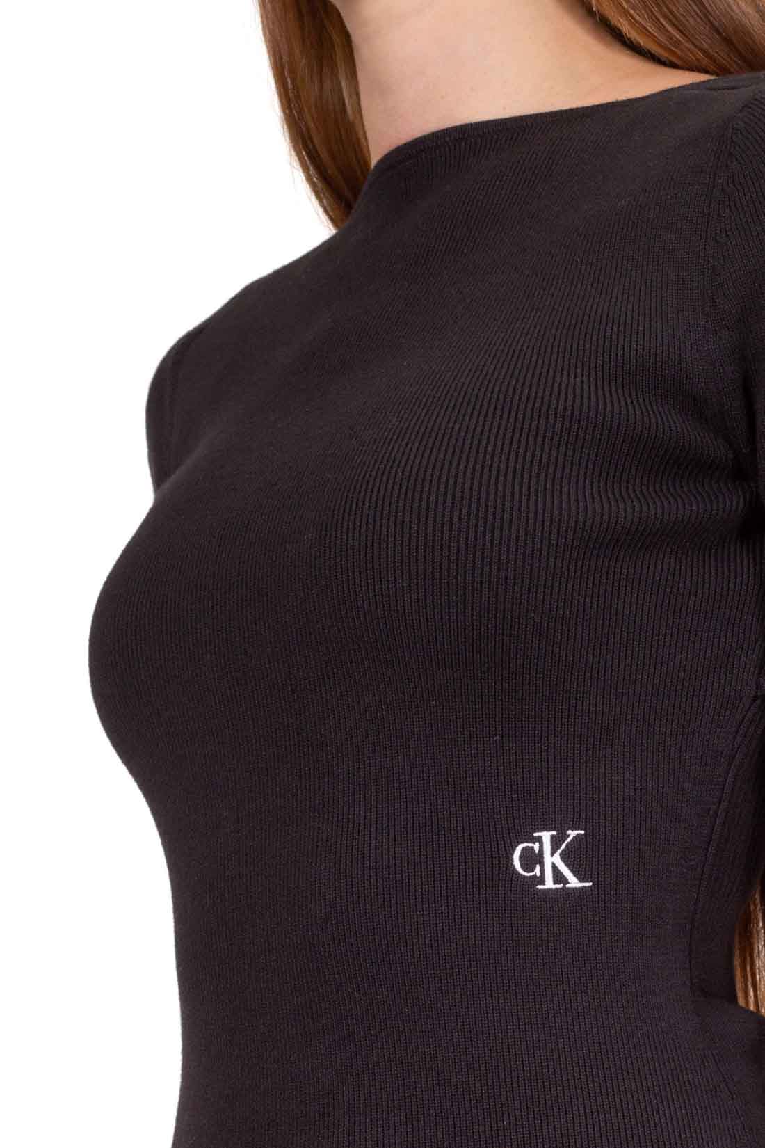 CALVIN KLEIN JEANS - Women's knitted dress with back cut-out-12