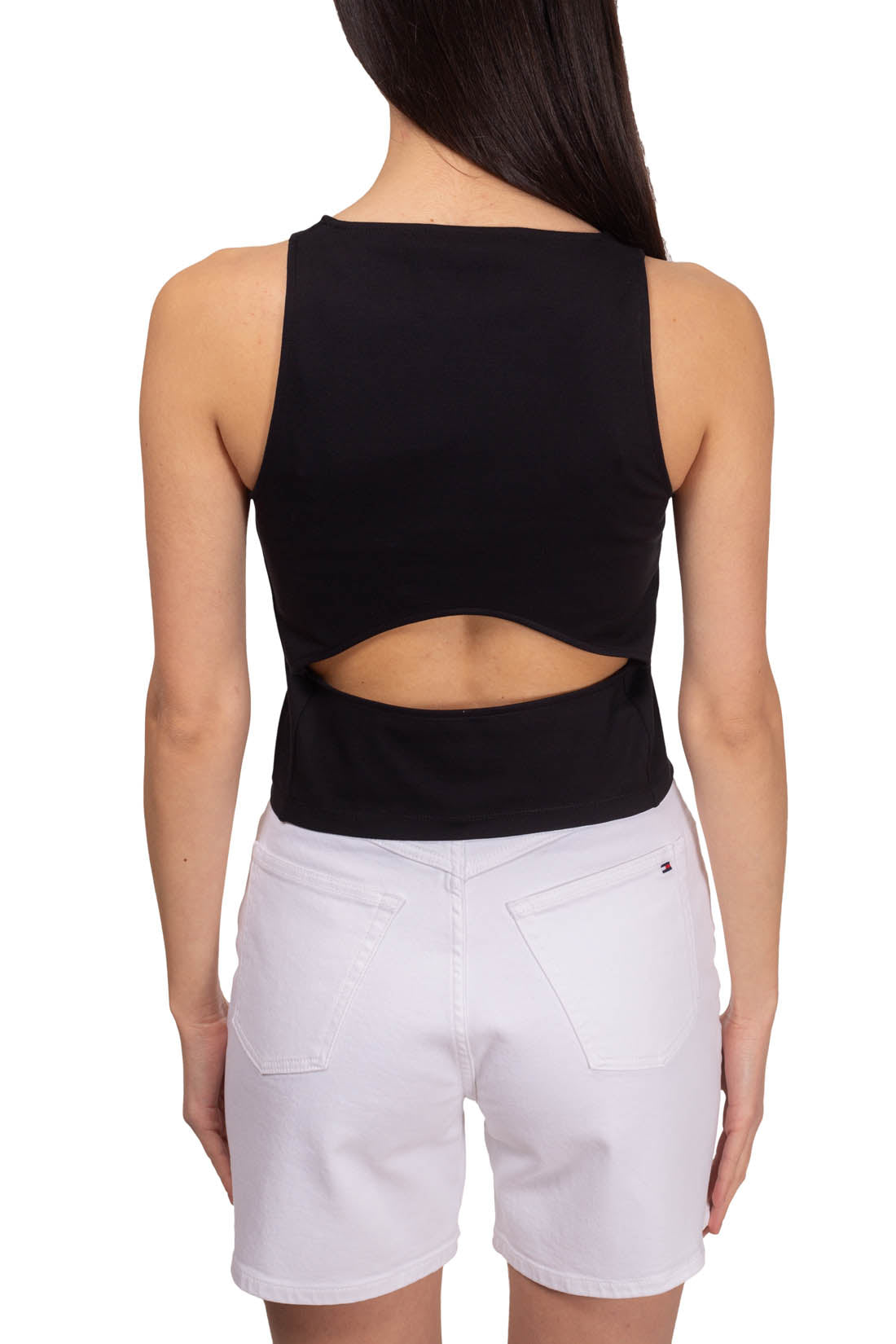 CALVIN KLEIN JEANS - Women's slim top with back cut-out  - Size L-18