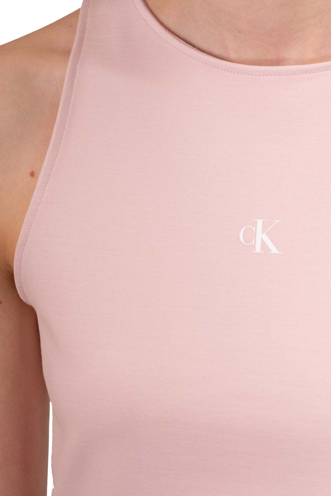 CALVIN KLEIN JEANS - Women's slim top with back cut-out  - Size L-0