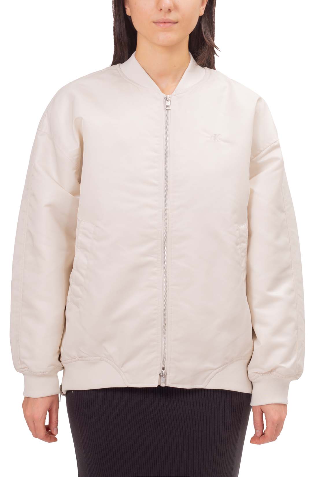 CALVIN KLEIN JEANS - Women's oversized bomber jacket with side openings-17