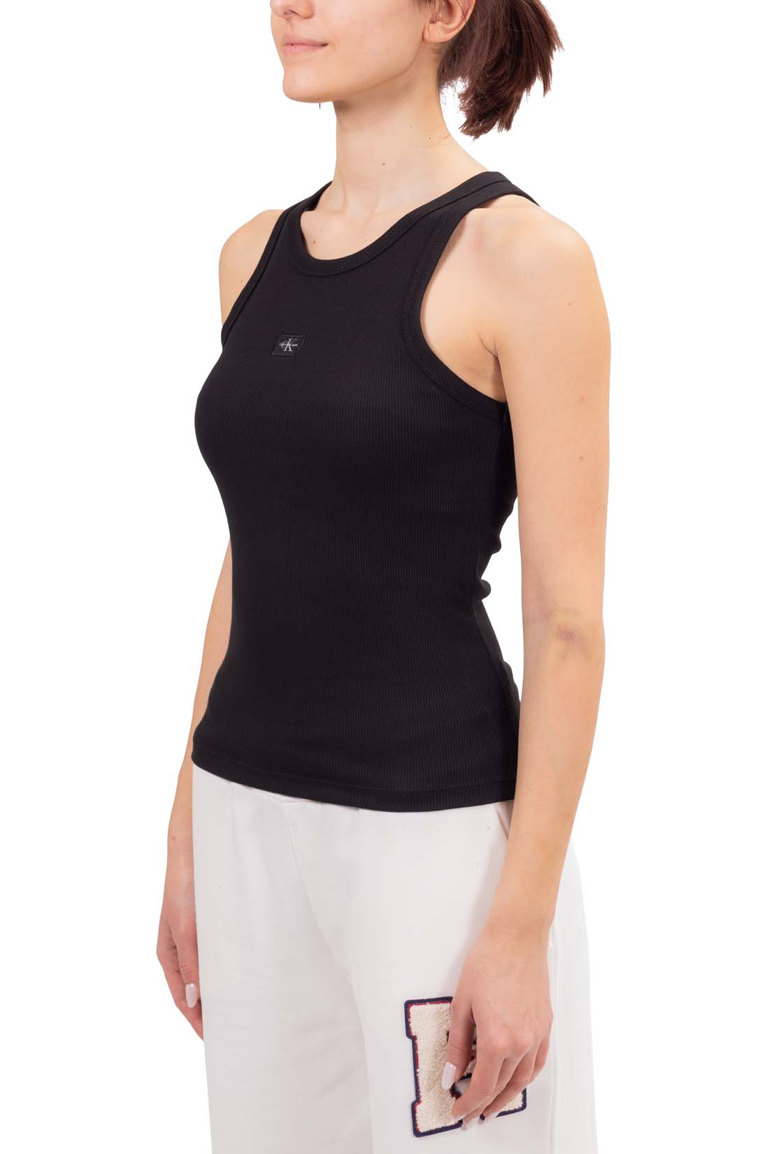 CALVIN KLEIN JEANS - Women's slim ribbed tank top  - Size L-17