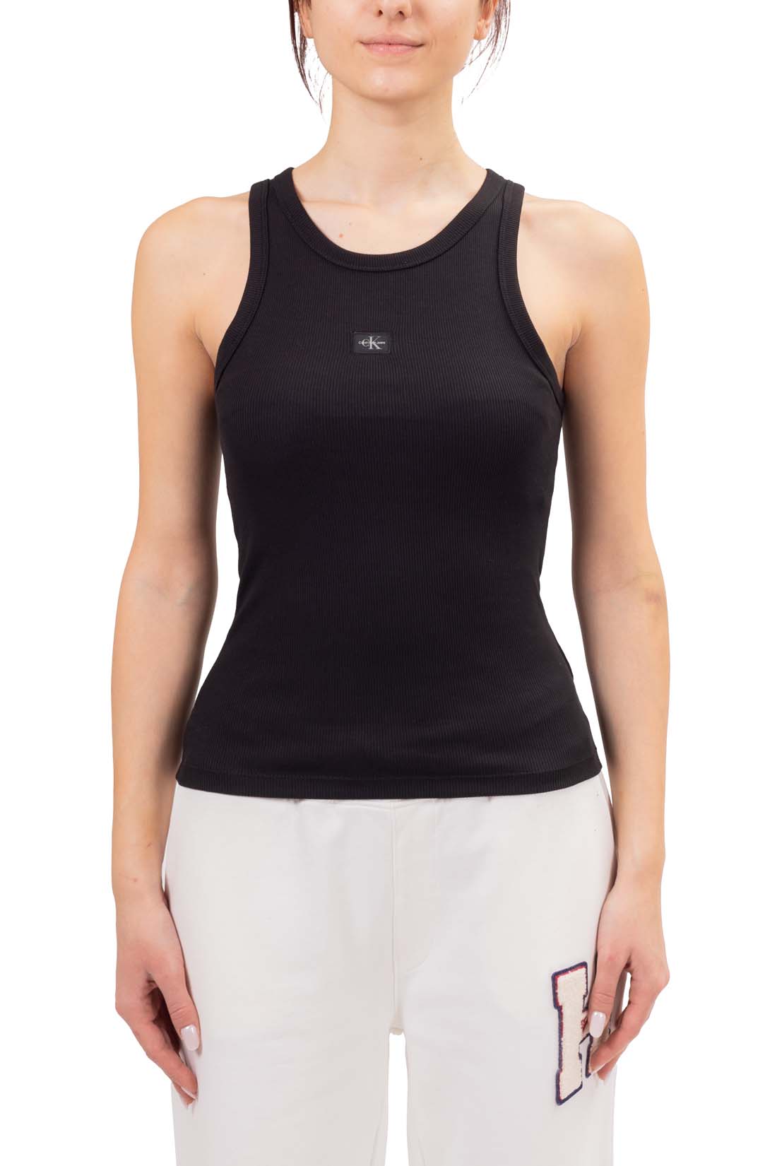 CALVIN KLEIN JEANS - Women's slim ribbed tank top  - Size L-15